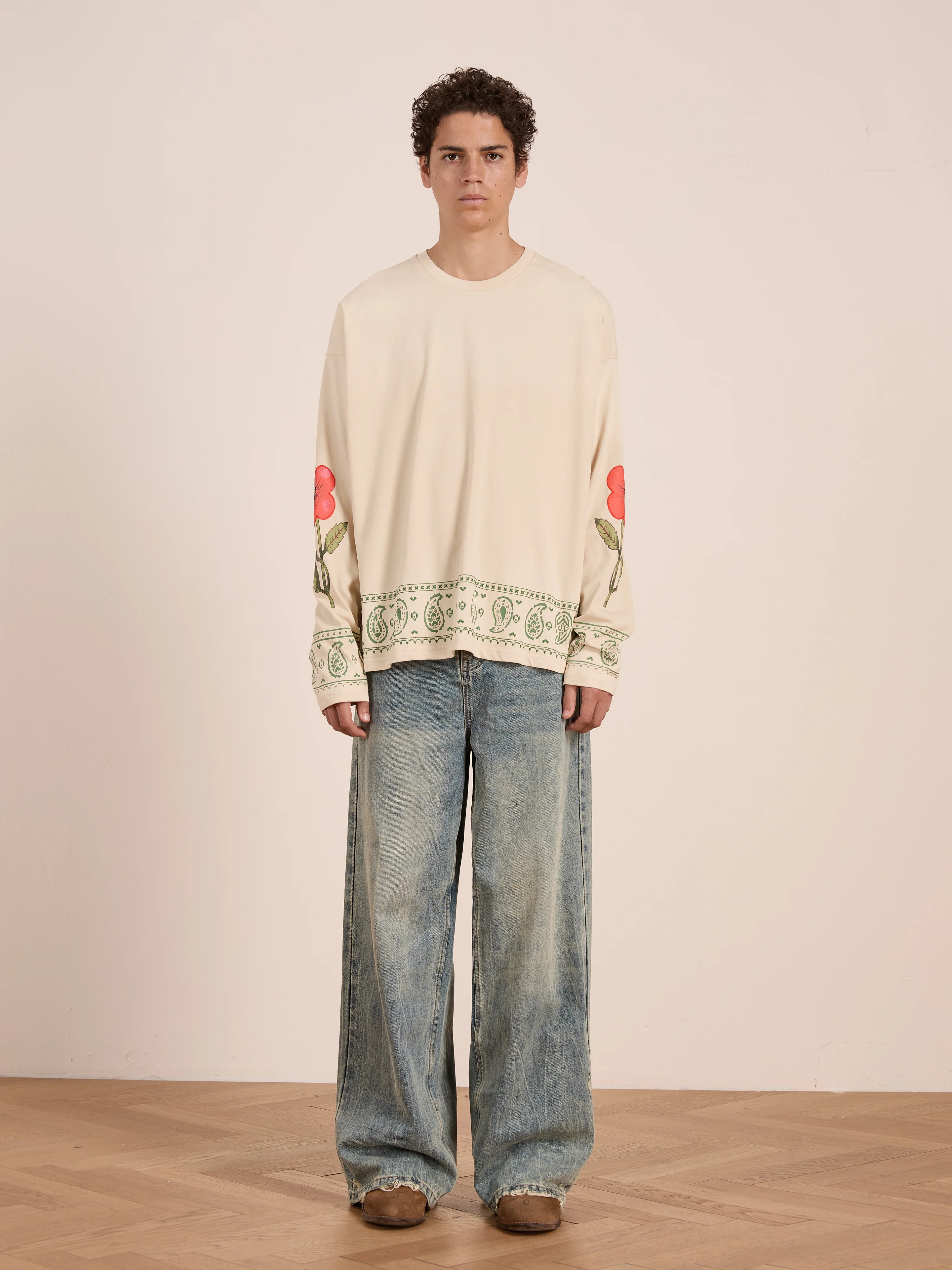 Garden Bloom Embroidered LS Tee - Image 3