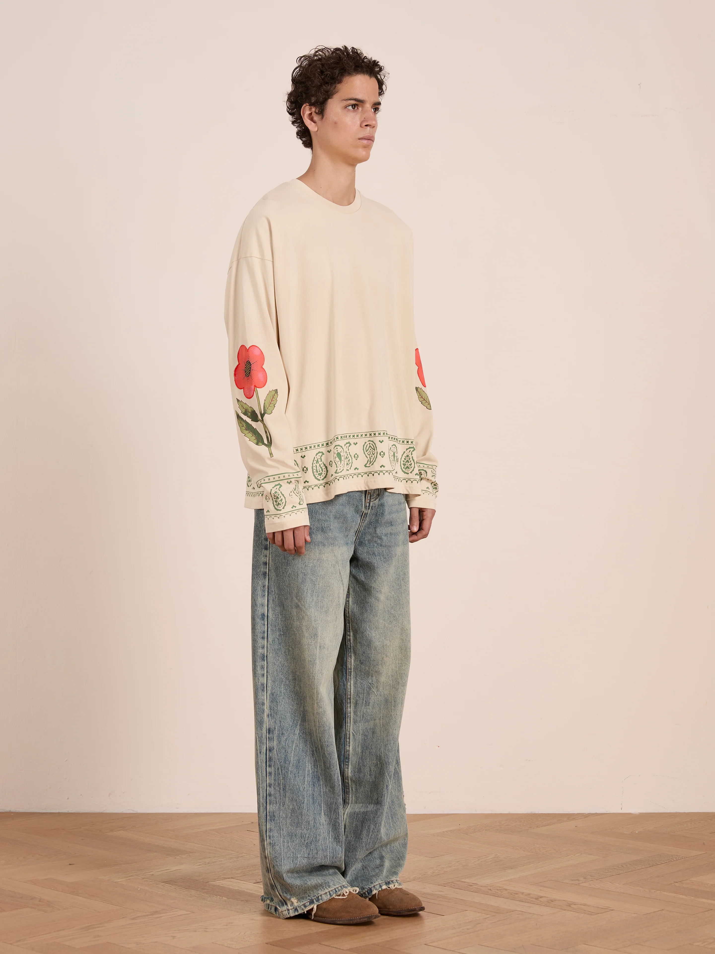 Garden Bloom Embroidered LS Tee - Image 4
