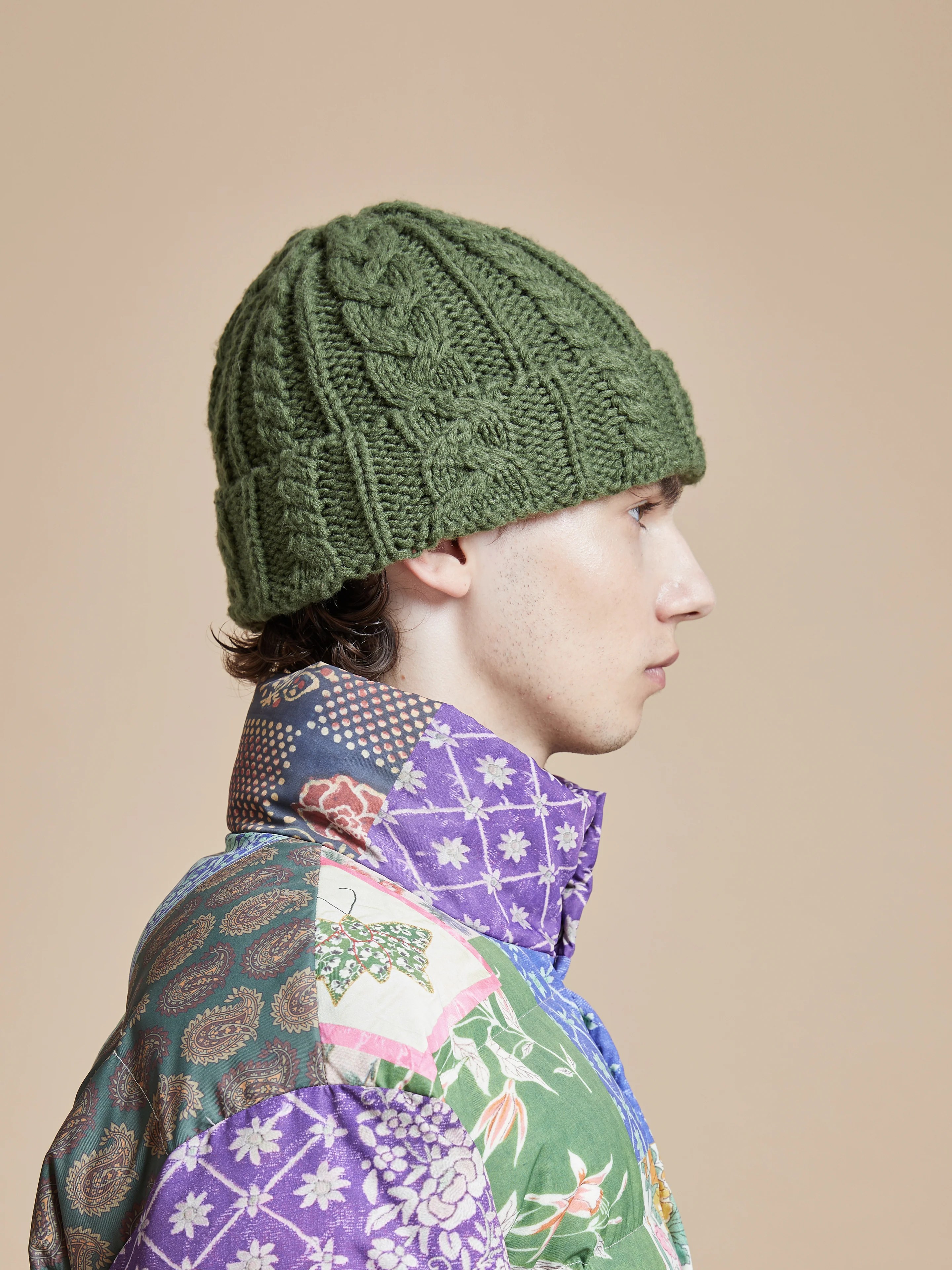 Forest Cable Knit Beanie - Image 5