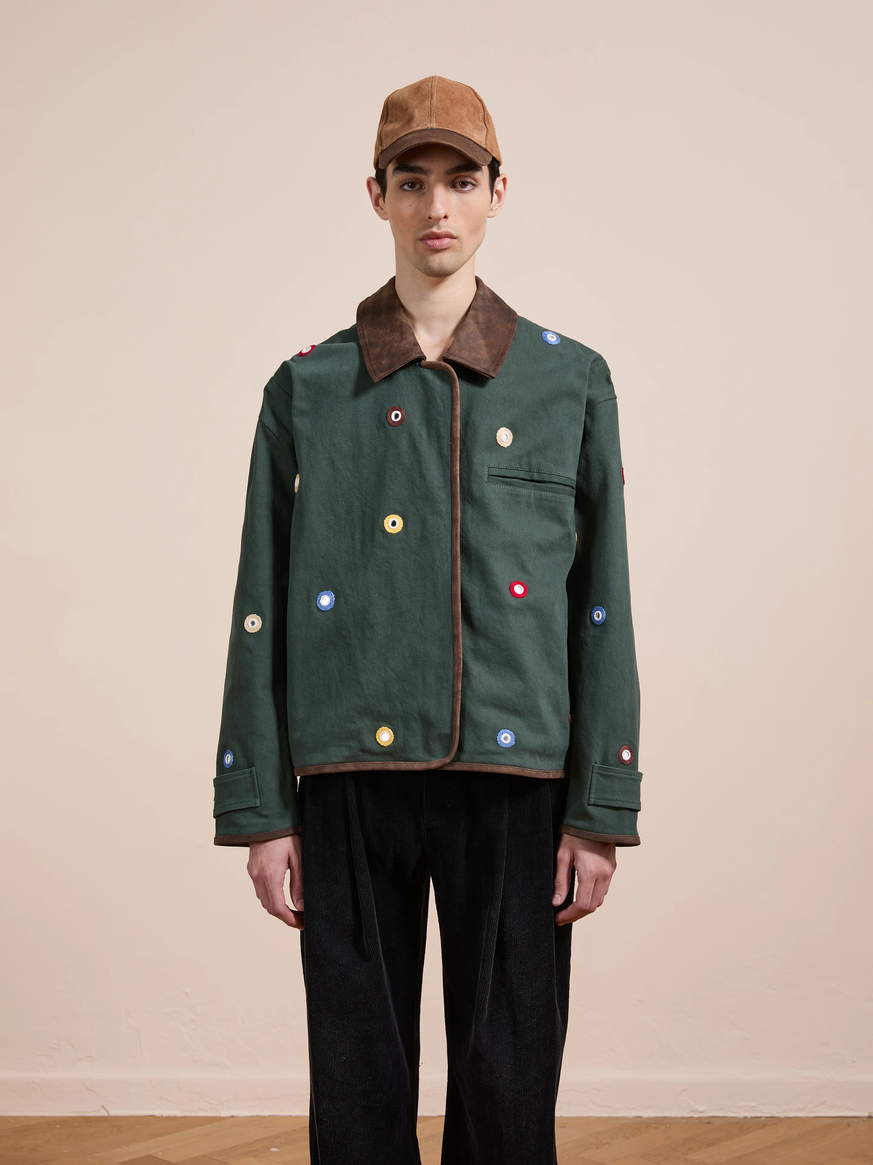 Hand Embroidered Mirror Abhala Jacket - Image 16