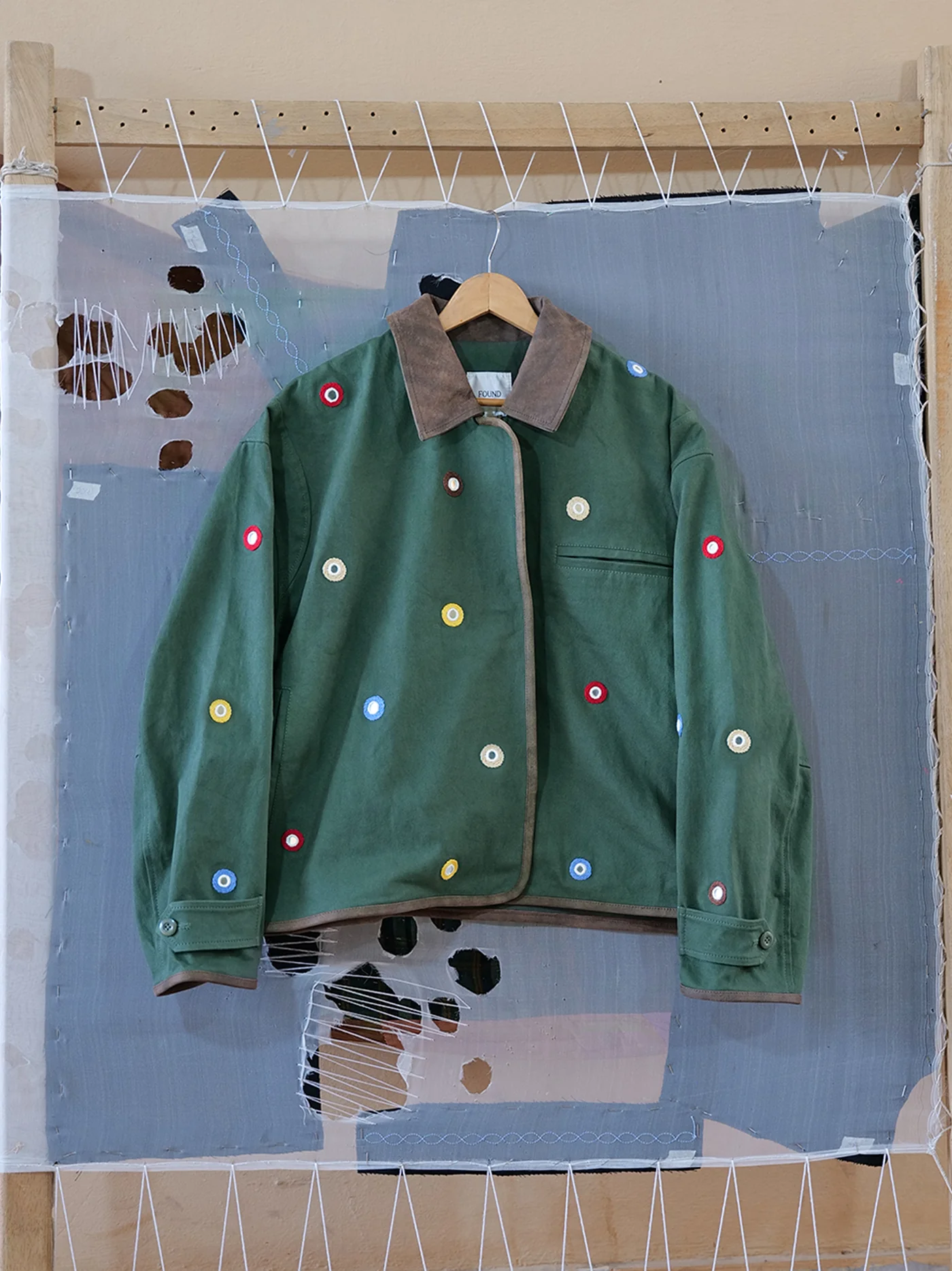 Hand Embroidered Mirror Abhala Jacket - Image 17
