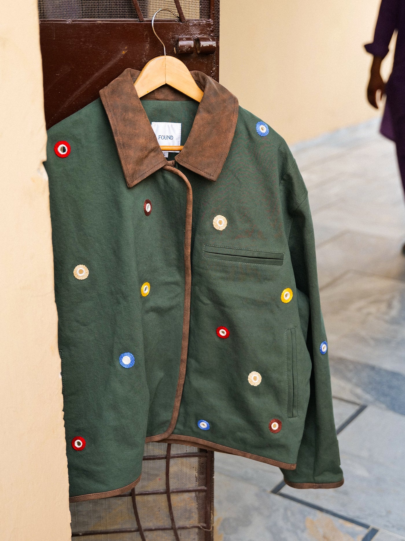 Hand Embroidered Mirror Abhala Jacket - Image 20