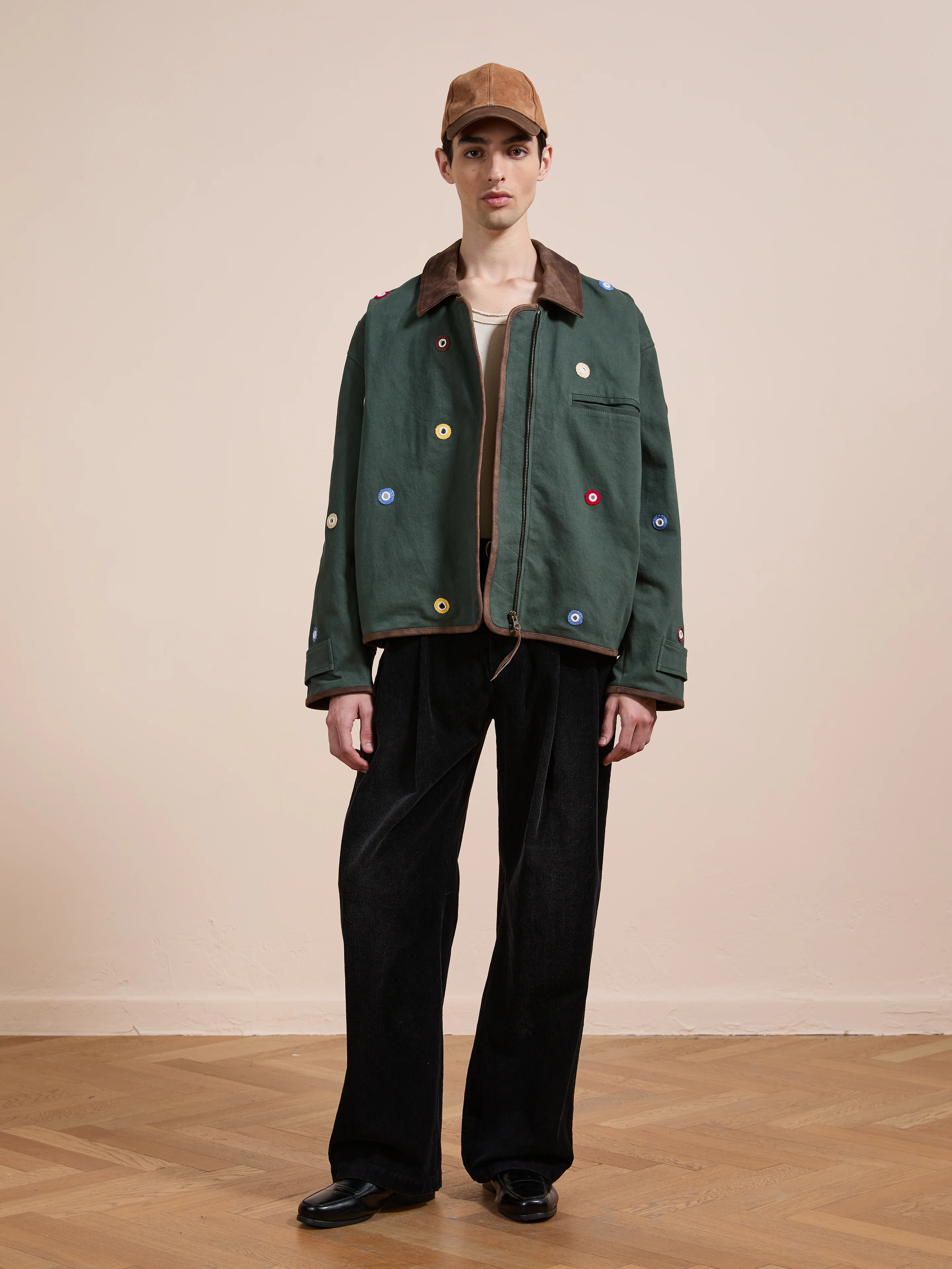 Hand Embroidered Mirror Abhala Jacket - Image 3