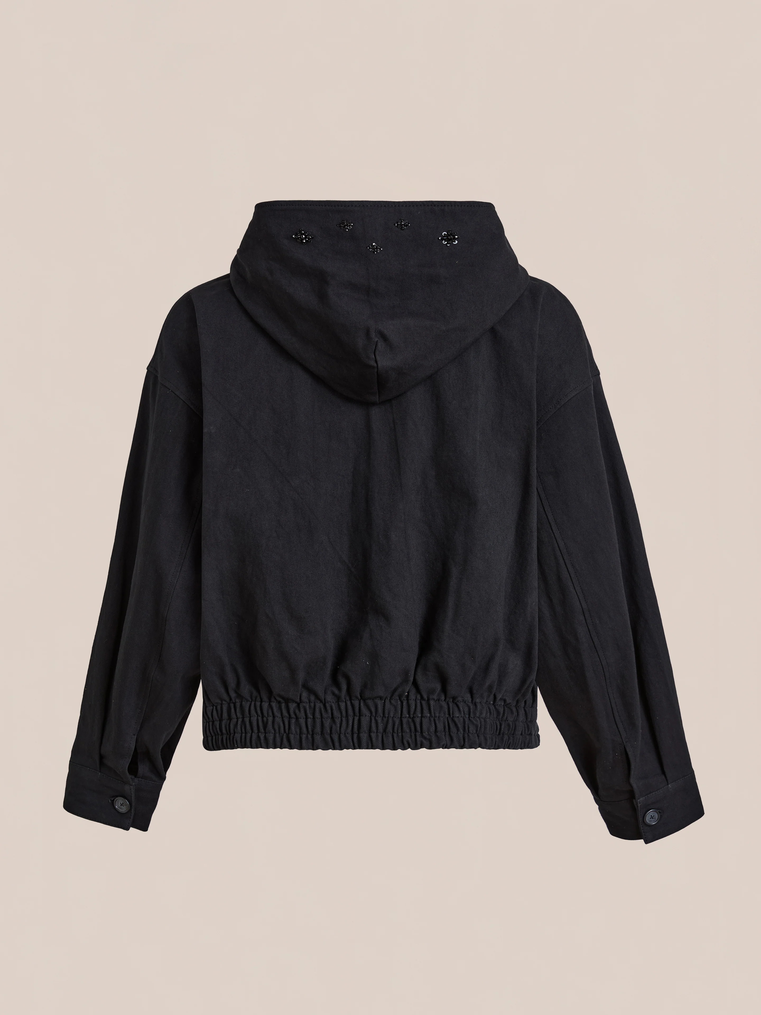 Hand Embroidered Tonal Anorak Jacket - Image 10