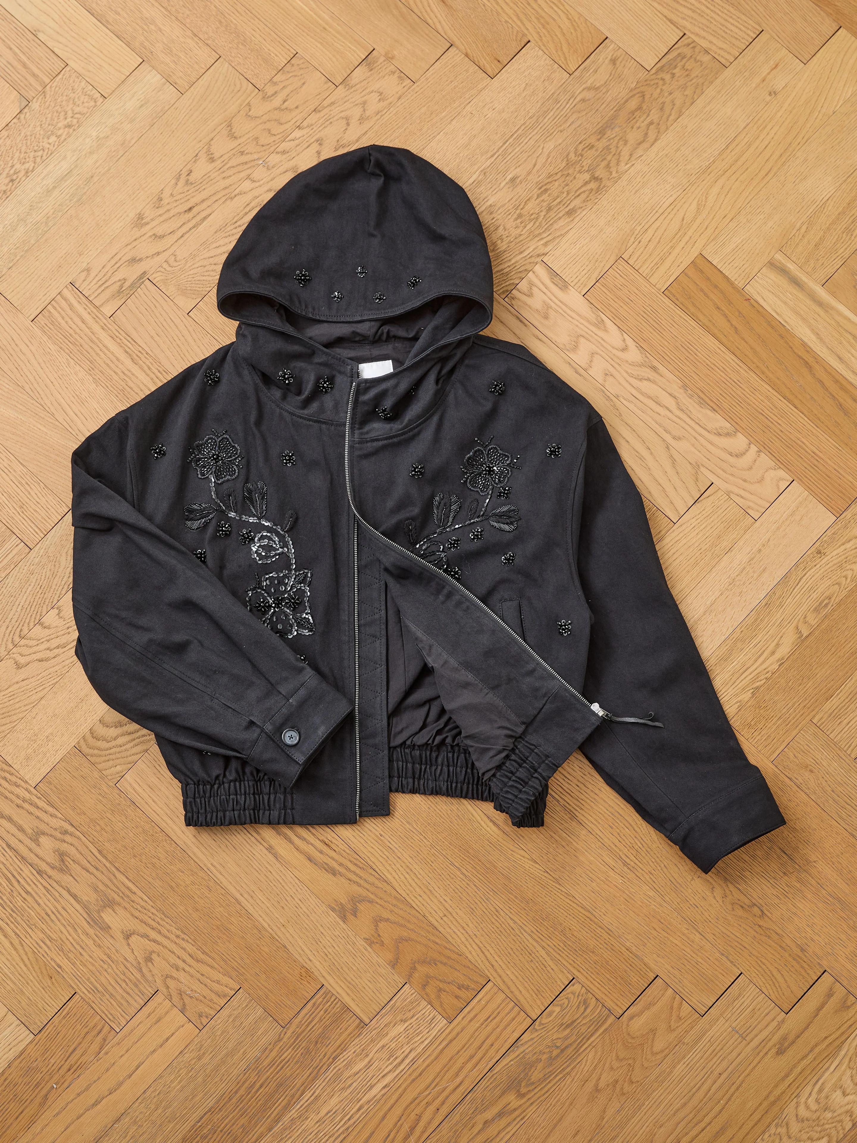 Hand Embroidered Tonal Anorak Jacket - Image 18
