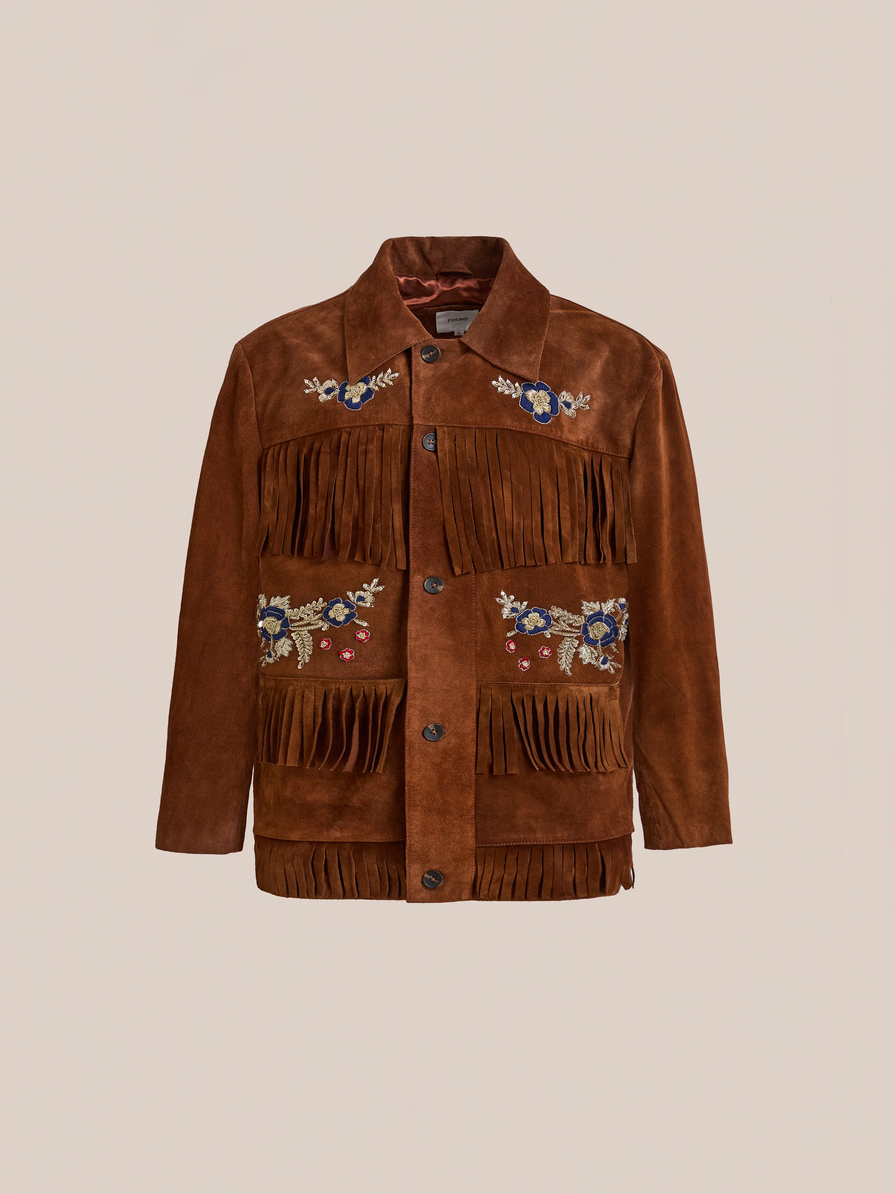 Hand Embroidered Suede Fringe Jacket - Image 10