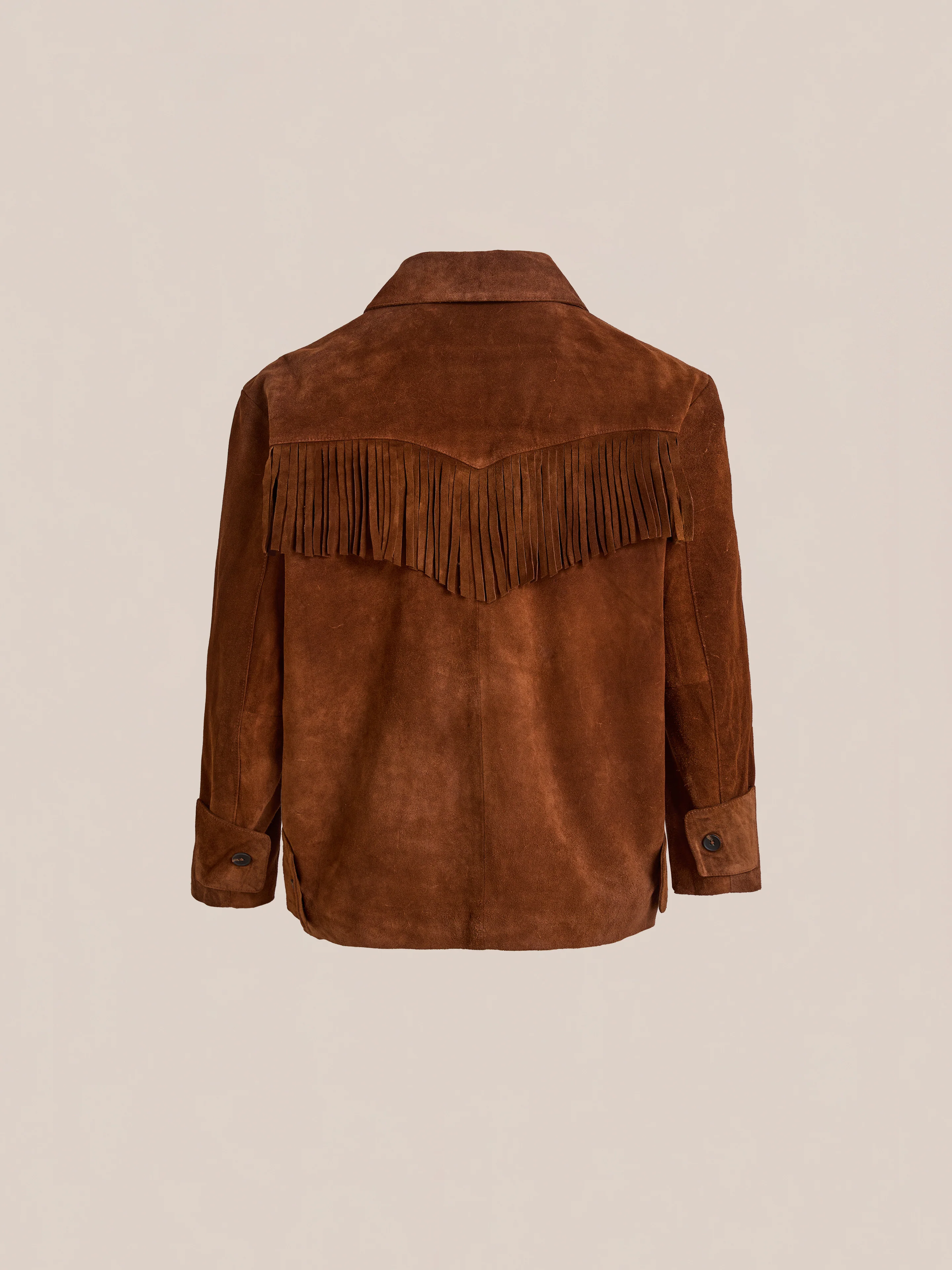 Hand Embroidered Suede Fringe Jacket - Image 11