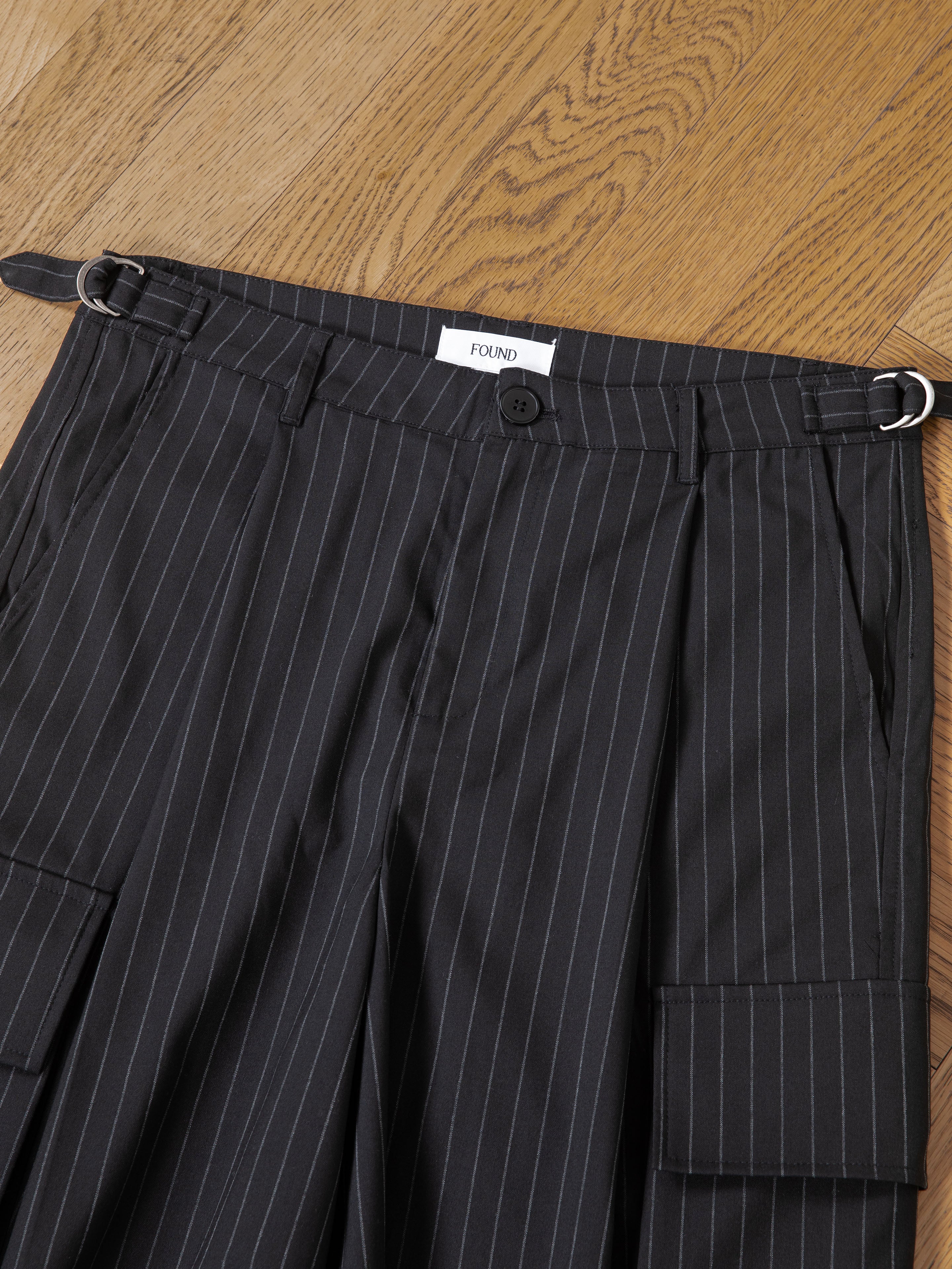 Hava Pinstripe Pleated Cargo Trouser Shorts - Image 10