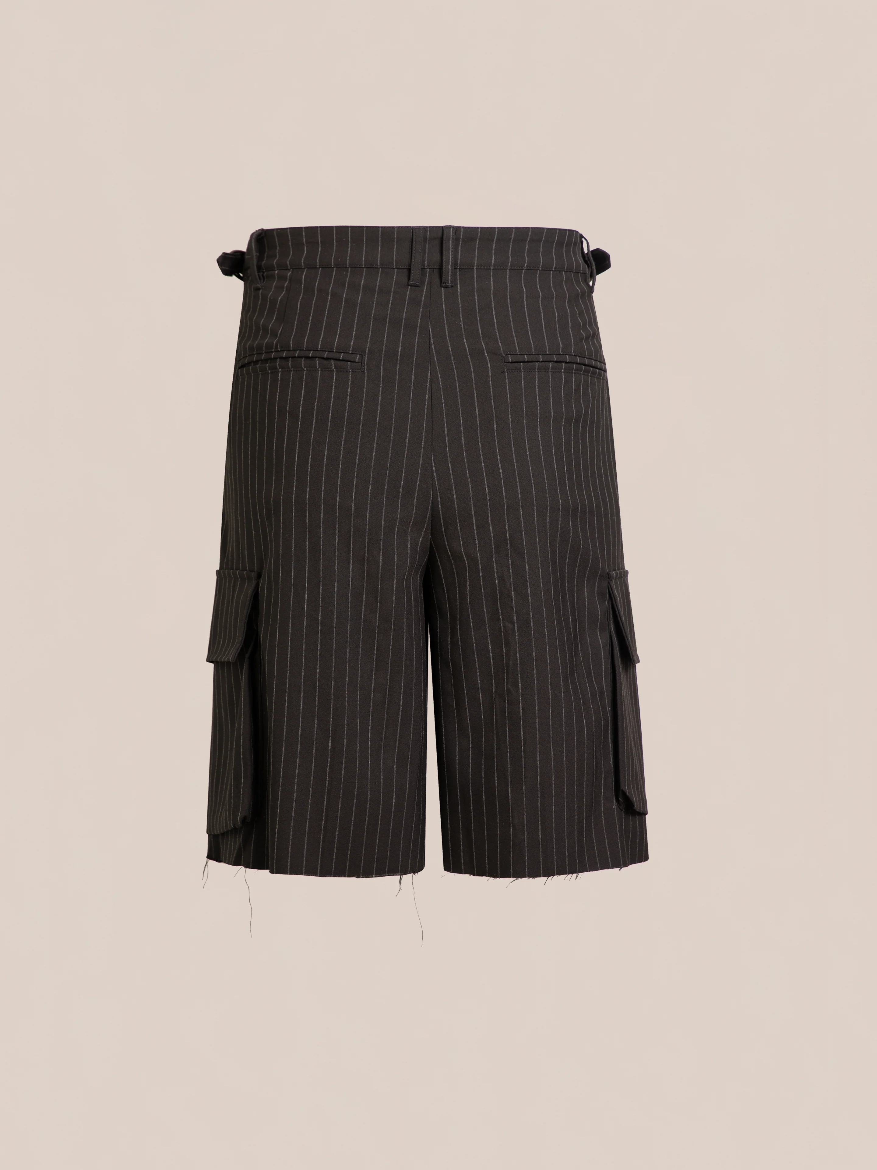 Hava Pinstripe Pleated Cargo Trouser Shorts - Image 6