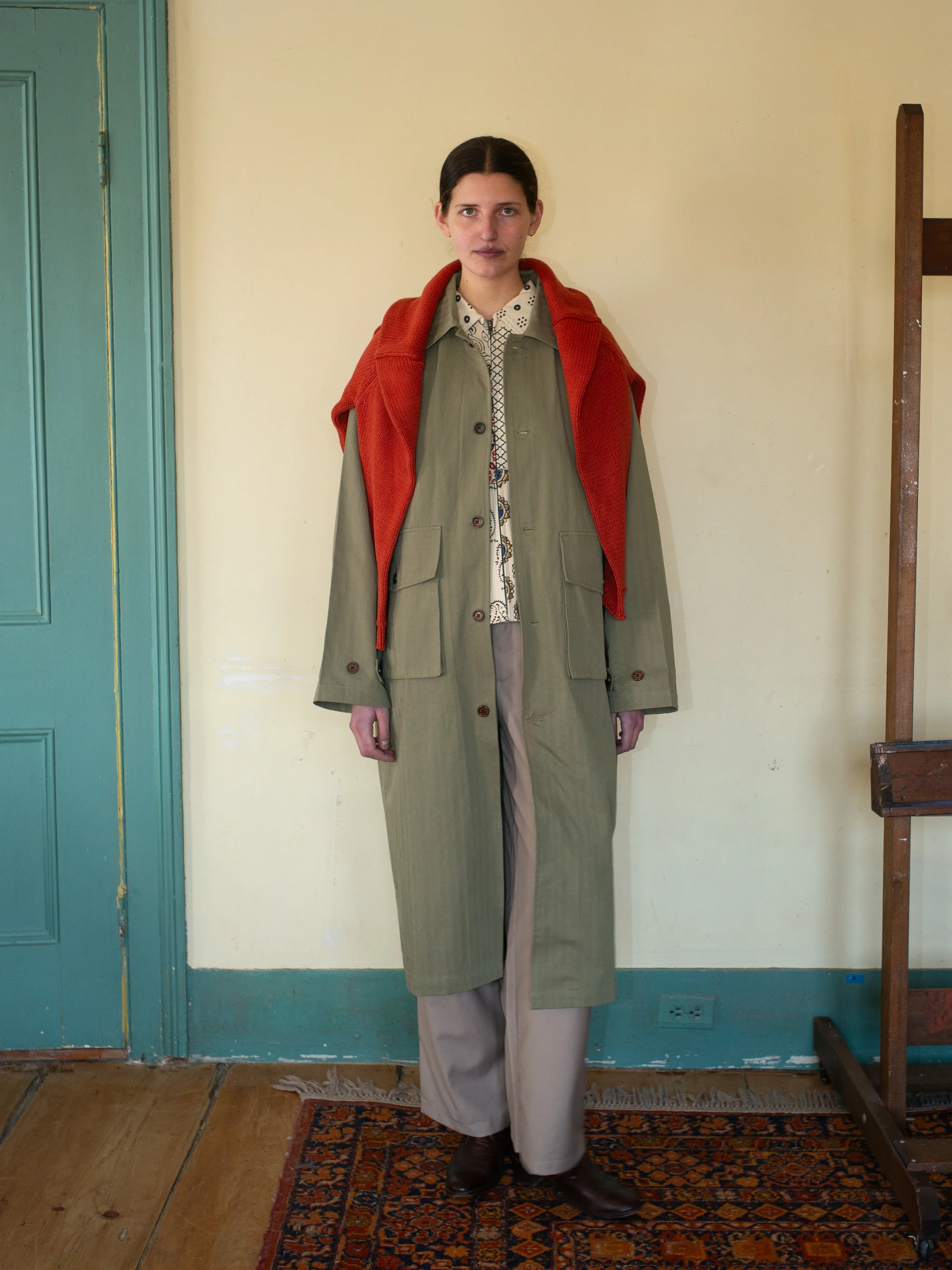 Herringbone Twill Trench Coat - Image 10