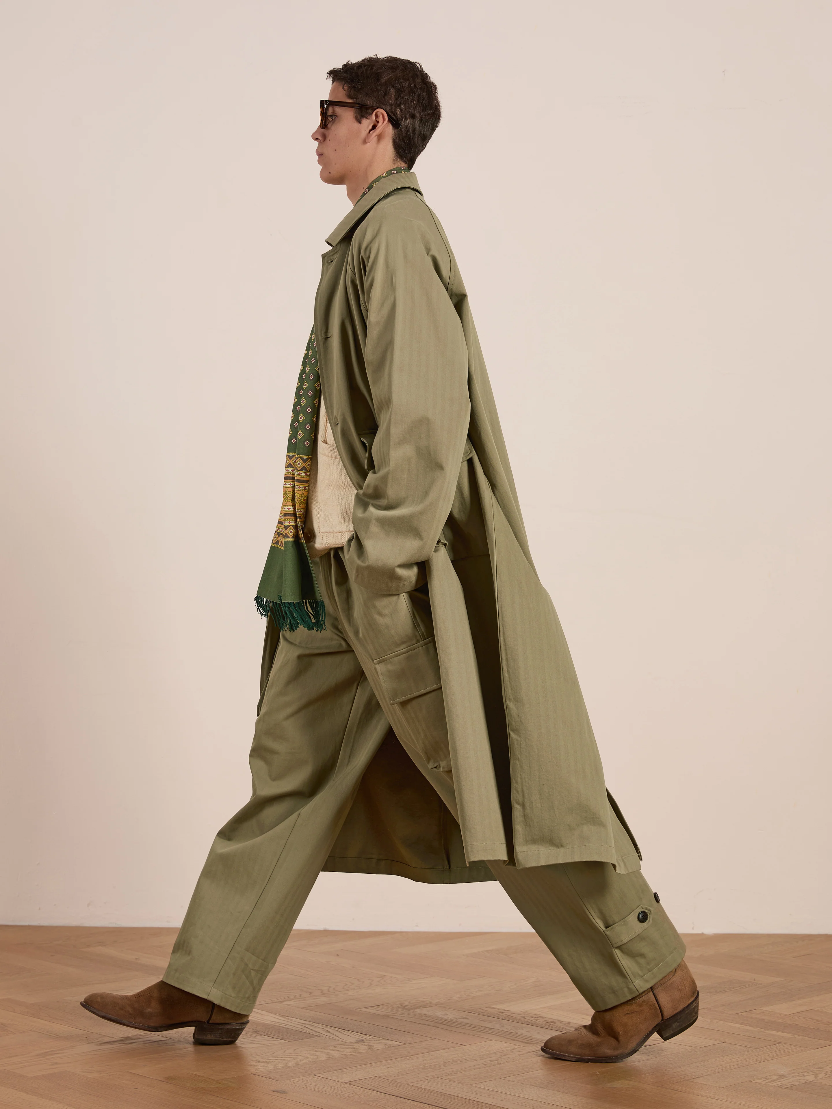 Herringbone Twill Trench Coat - Image 3