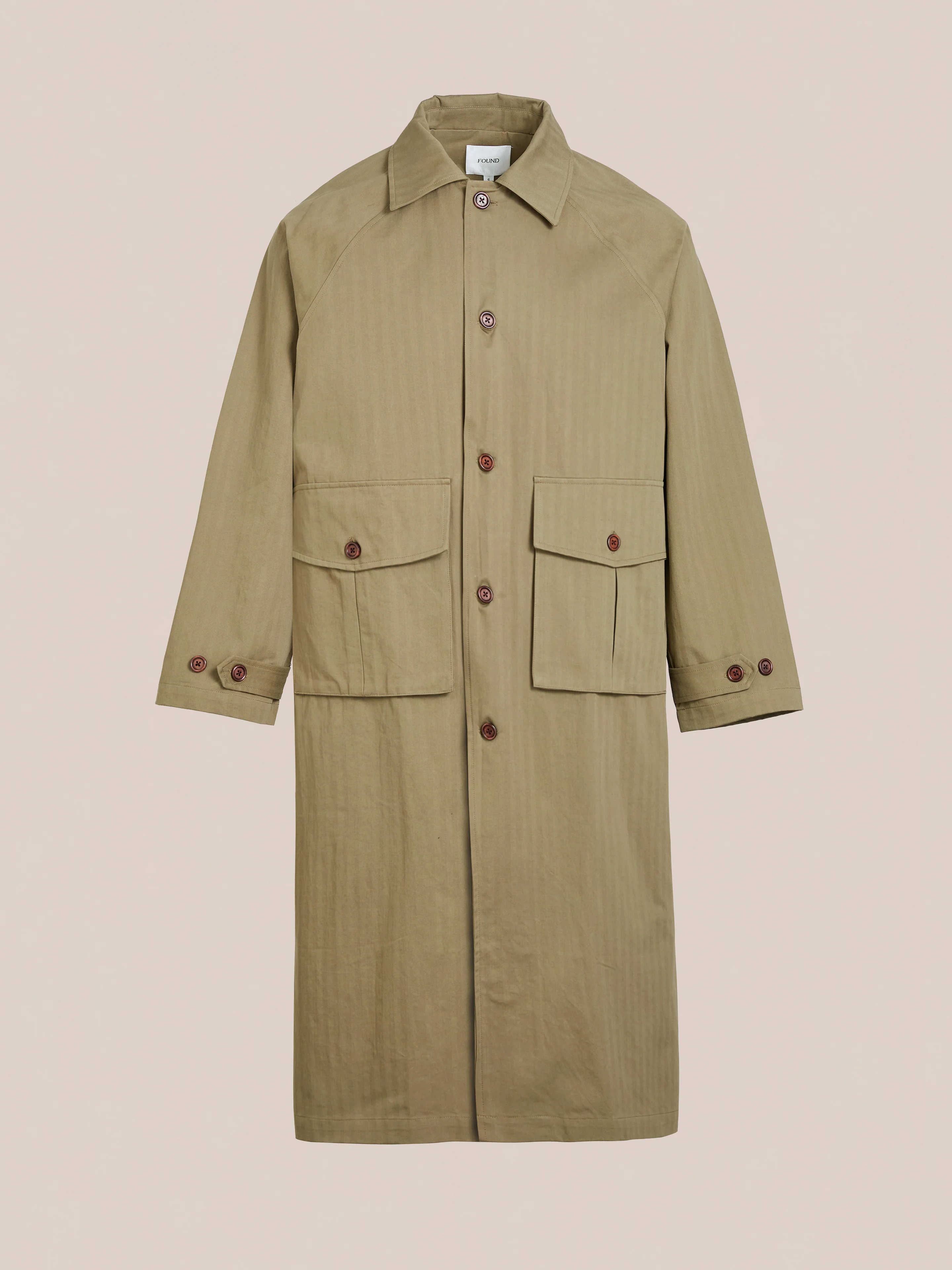 Herringbone Twill Trench Coat - Image 5