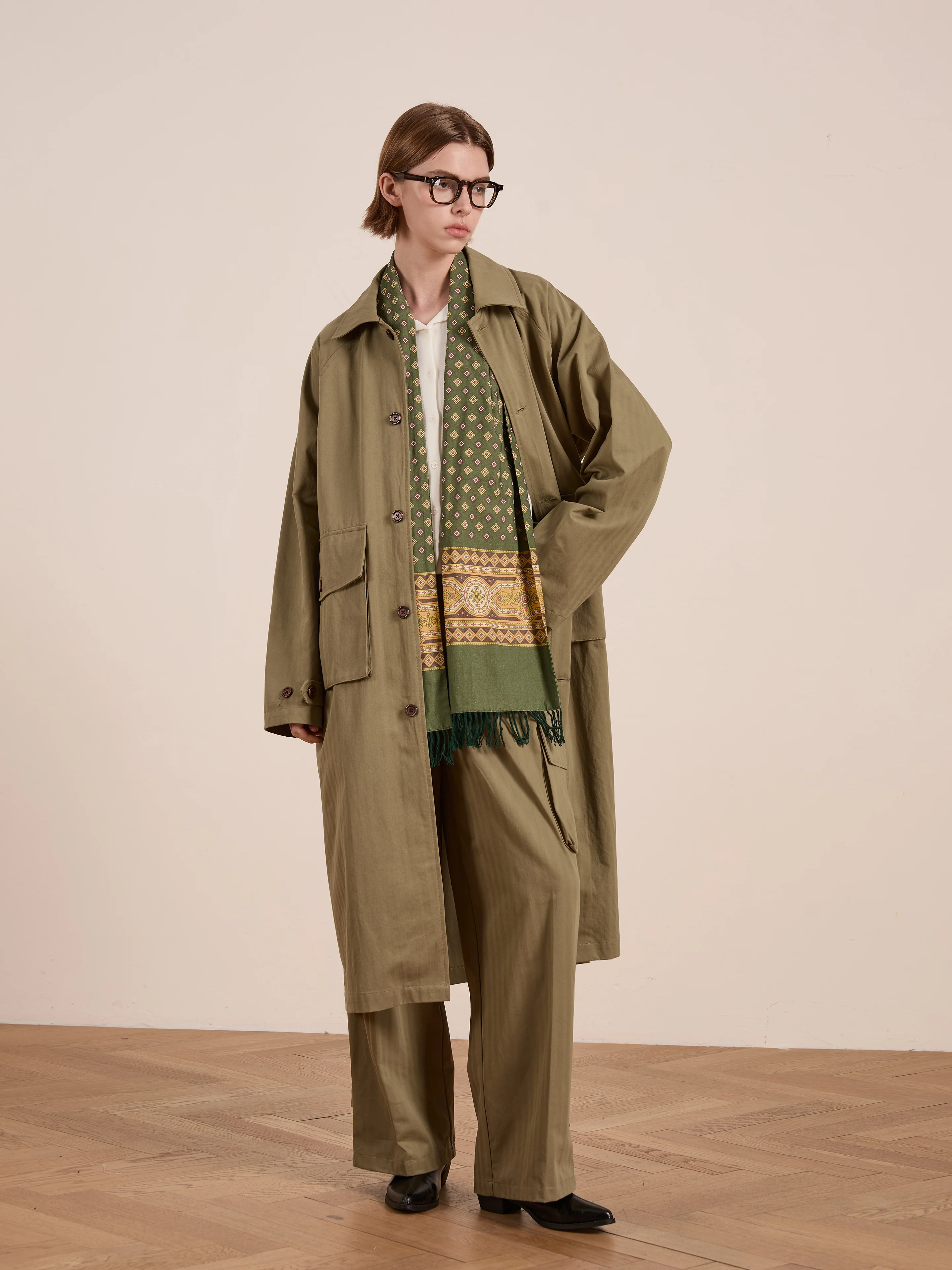 Herringbone Twill Trench Coat - Image 7
