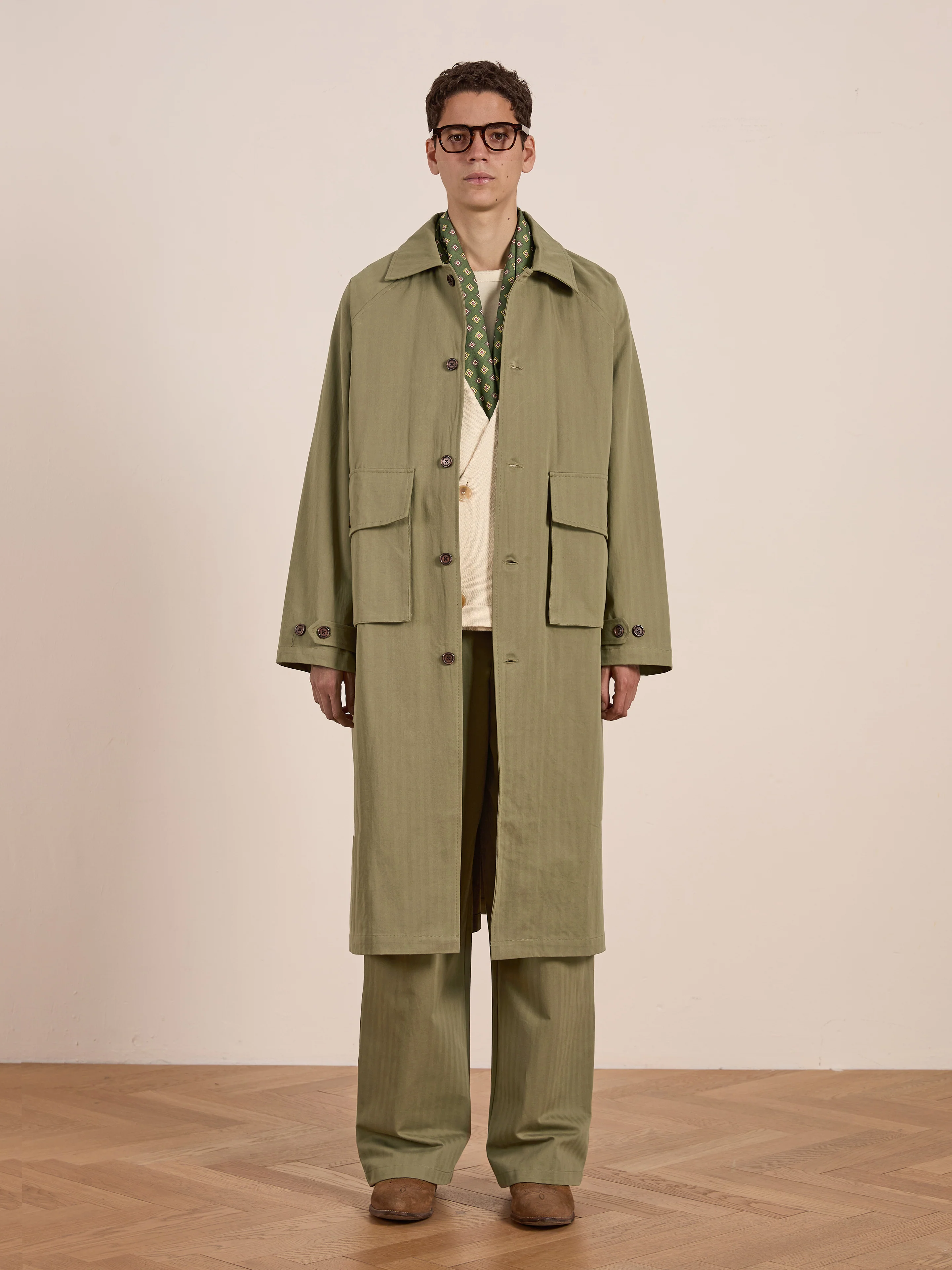 Herringbone Twill Trench Coat - Image 8