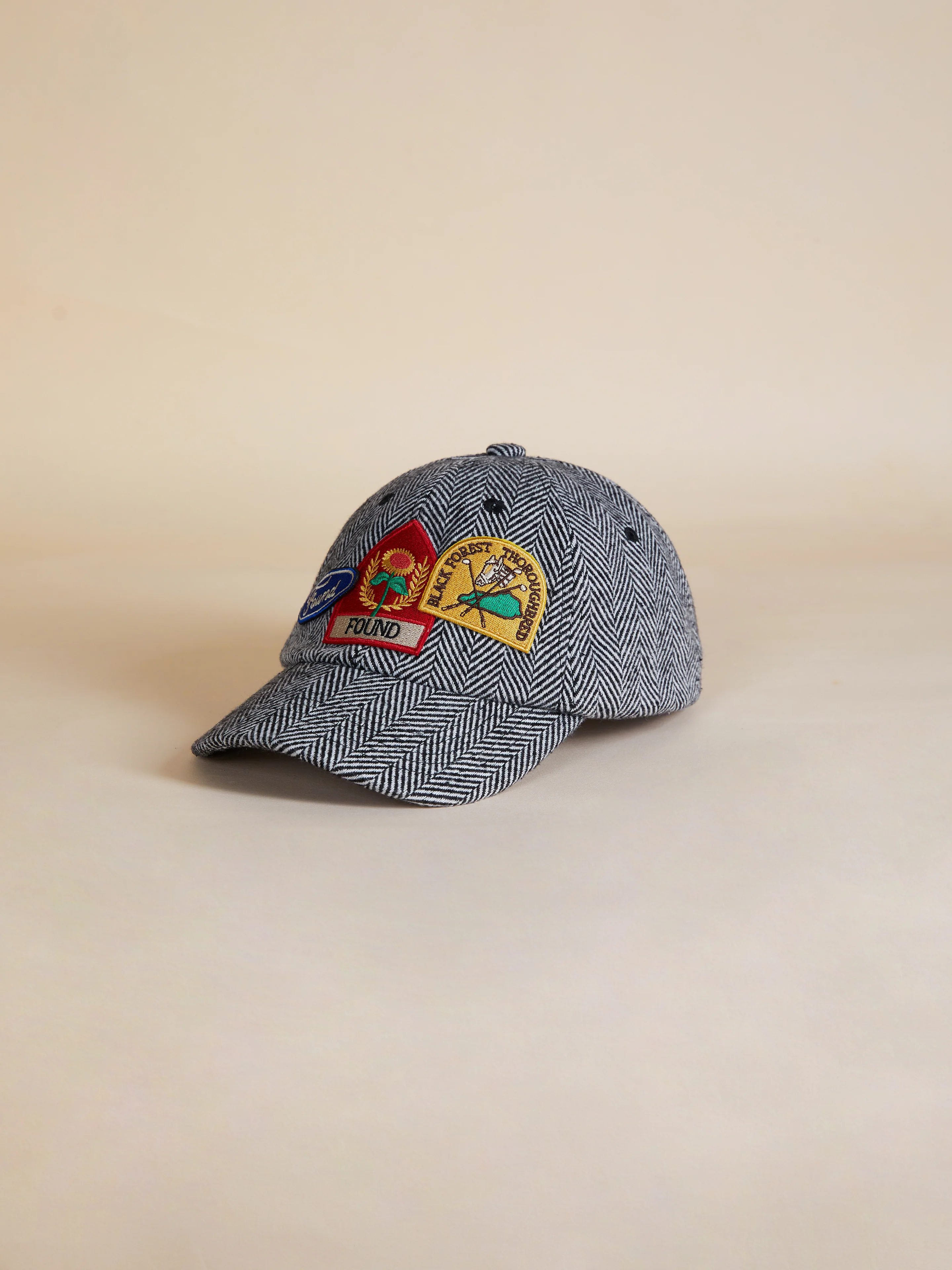 Herringbone Tweed Patch Cap - Image 9