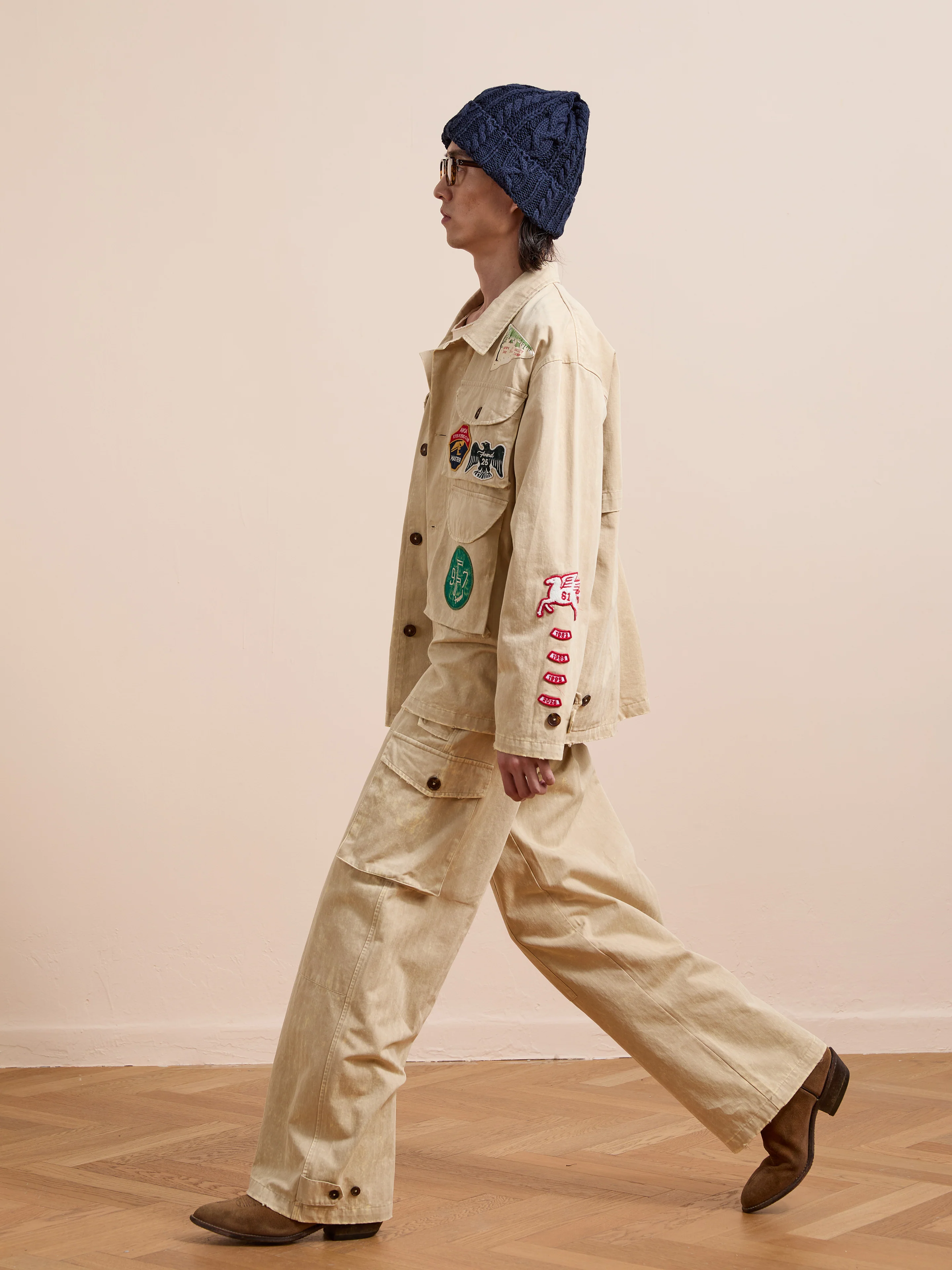 Herringbone Utility Patchwork Jacket - Image 10