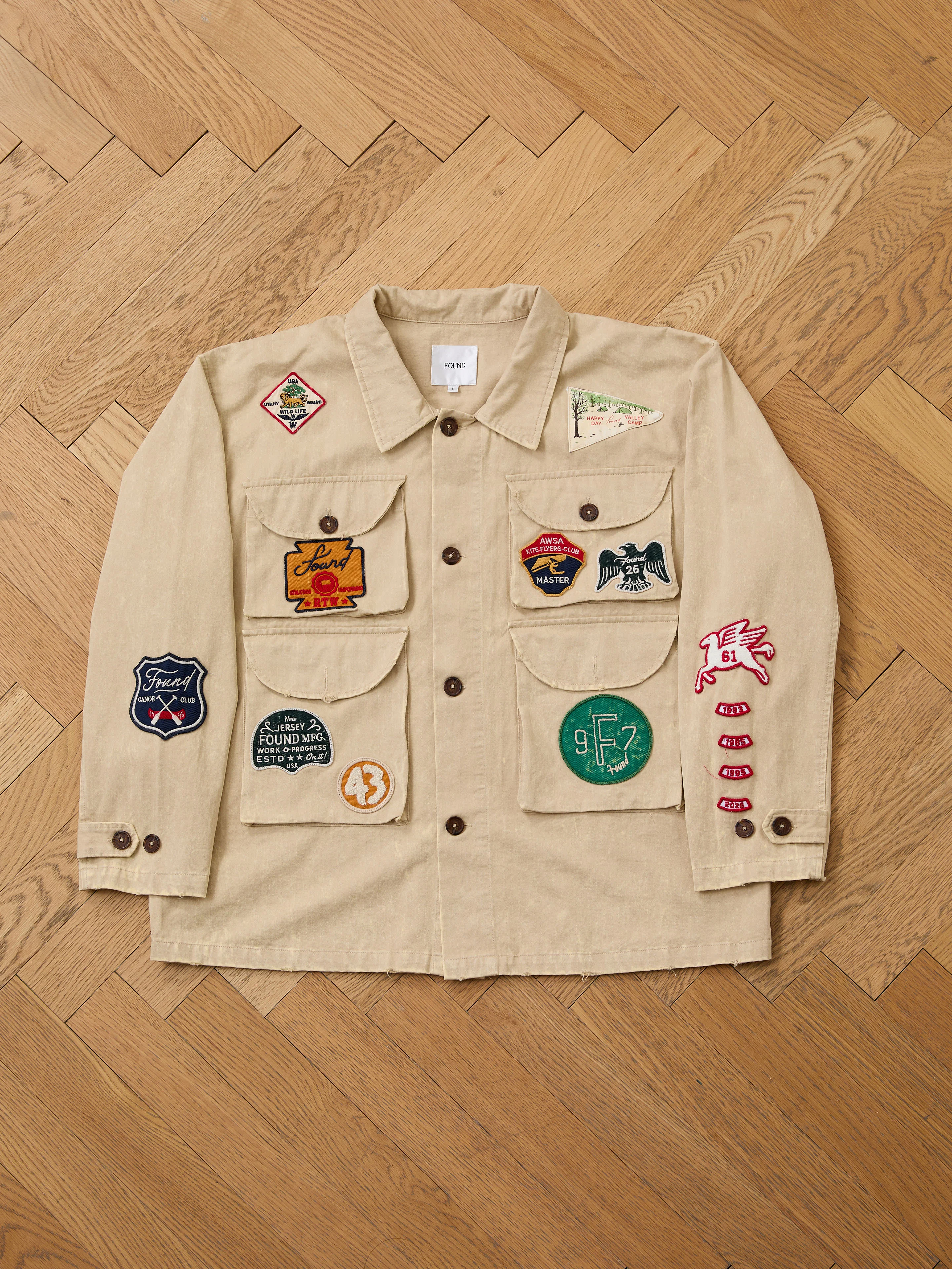 Herringbone Utility Patchwork Jacket - Image 11