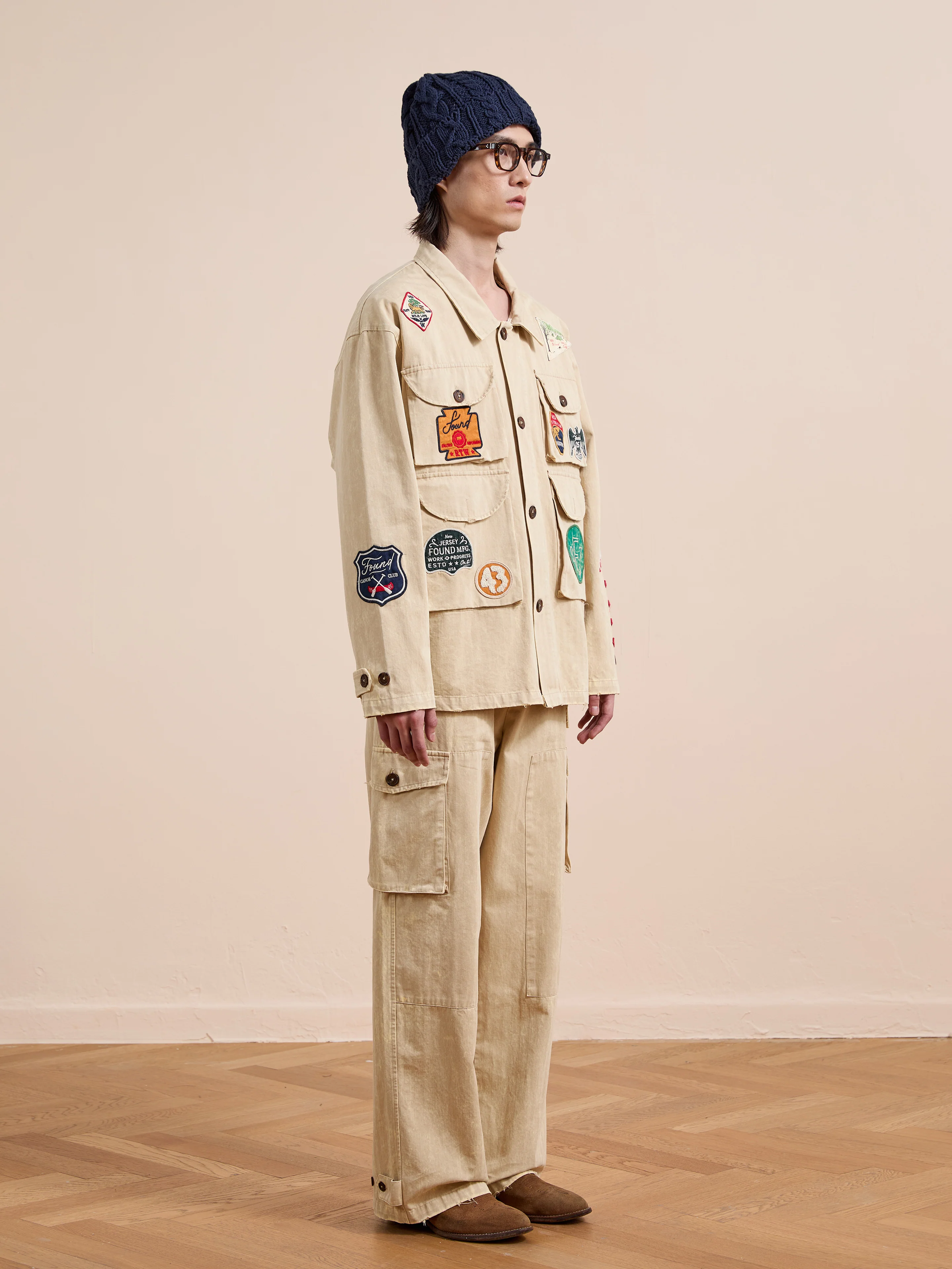 Herringbone Utility Patchwork Jacket - Image 13