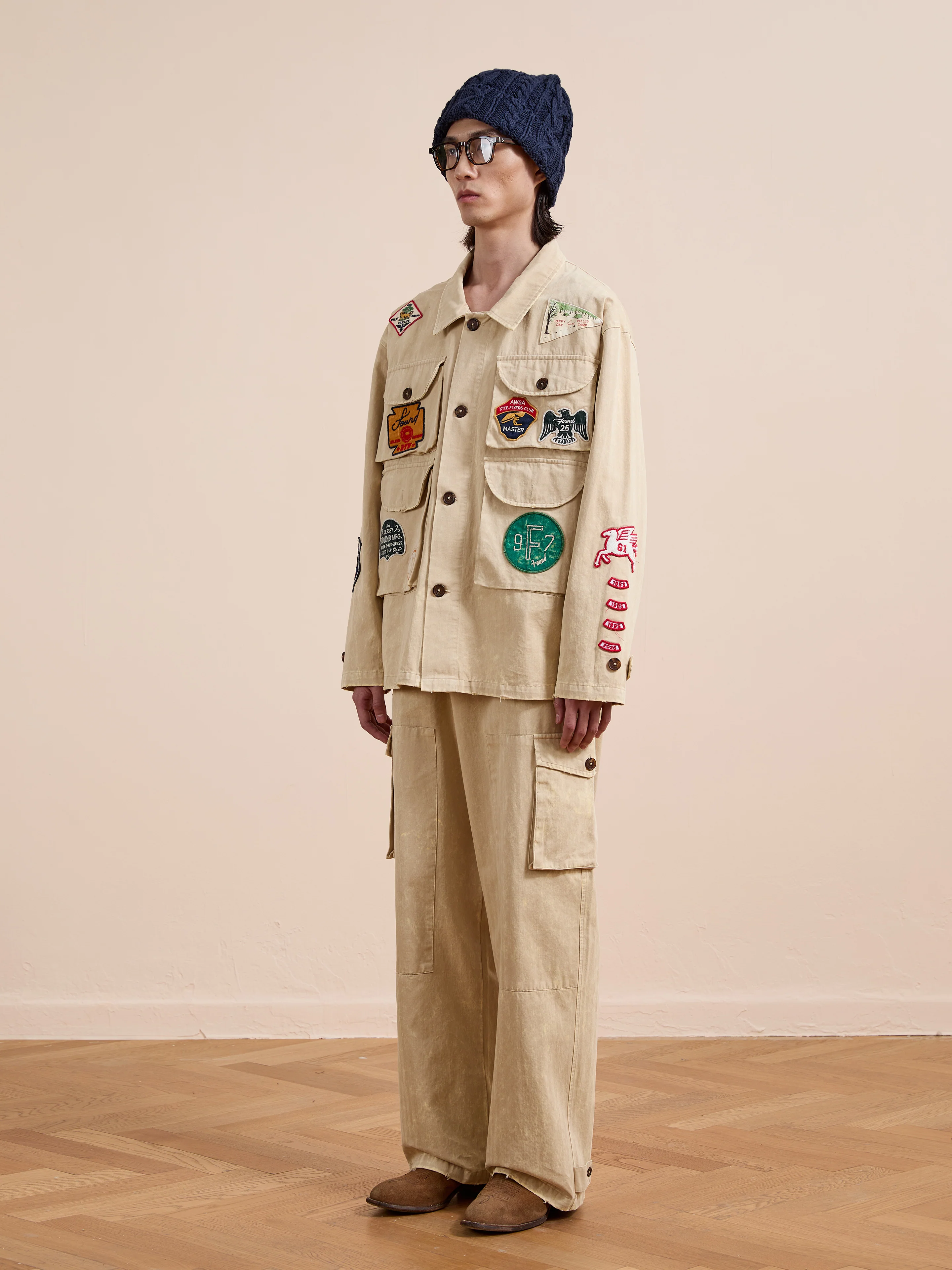 Herringbone Utility Patchwork Jacket - Image 14