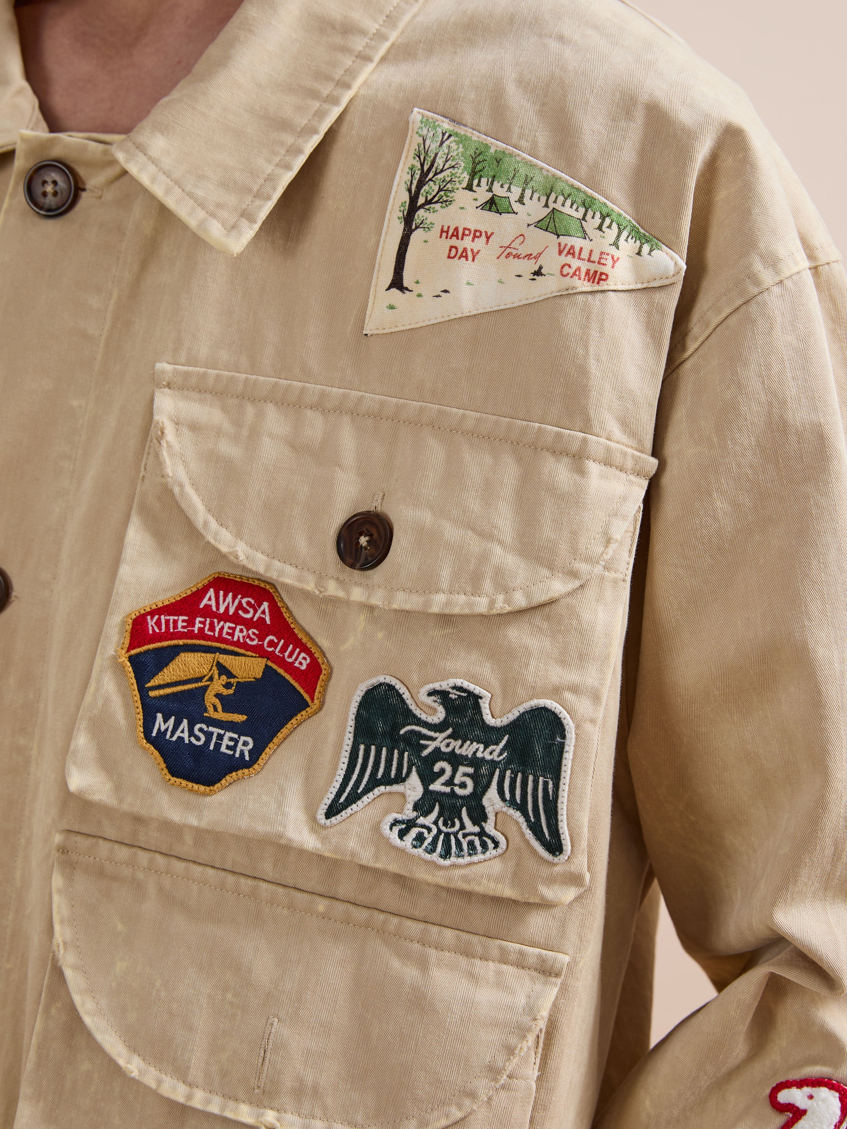 Herringbone Utility Patchwork Jacket - Image 17