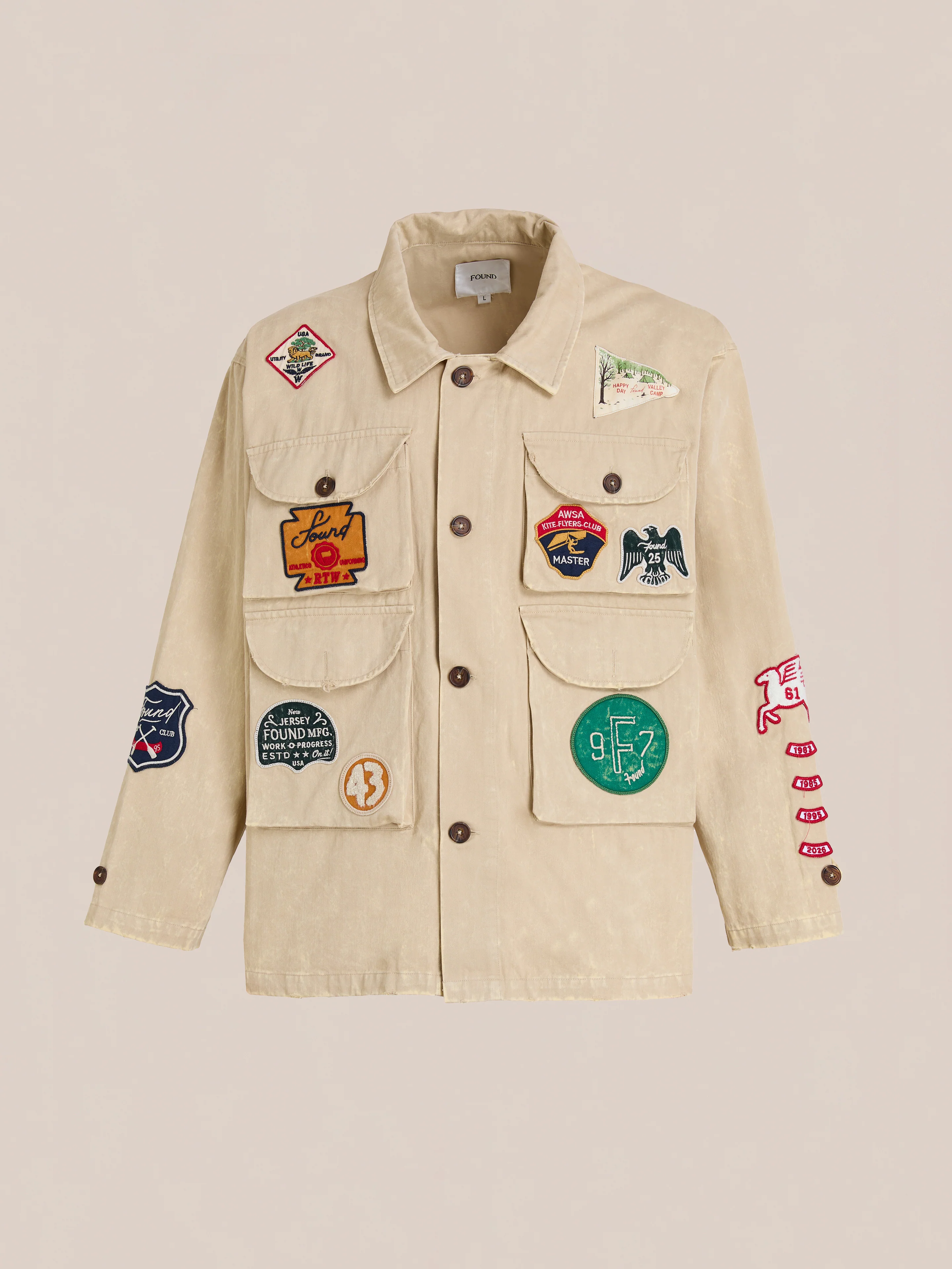 Herringbone Utility Patchwork Jacket - Image 5