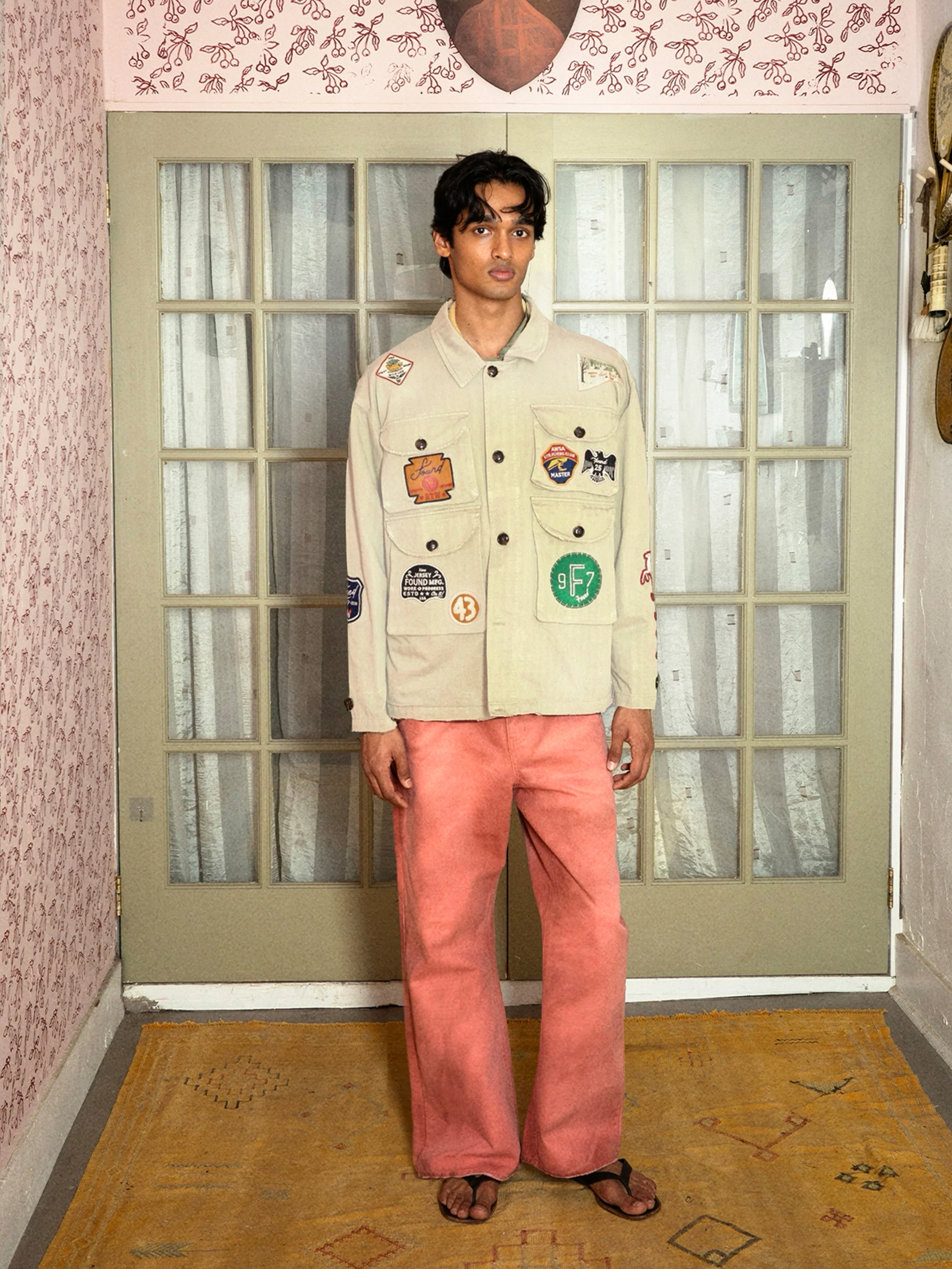 Herringbone Utility Patchwork Jacket - Image 8