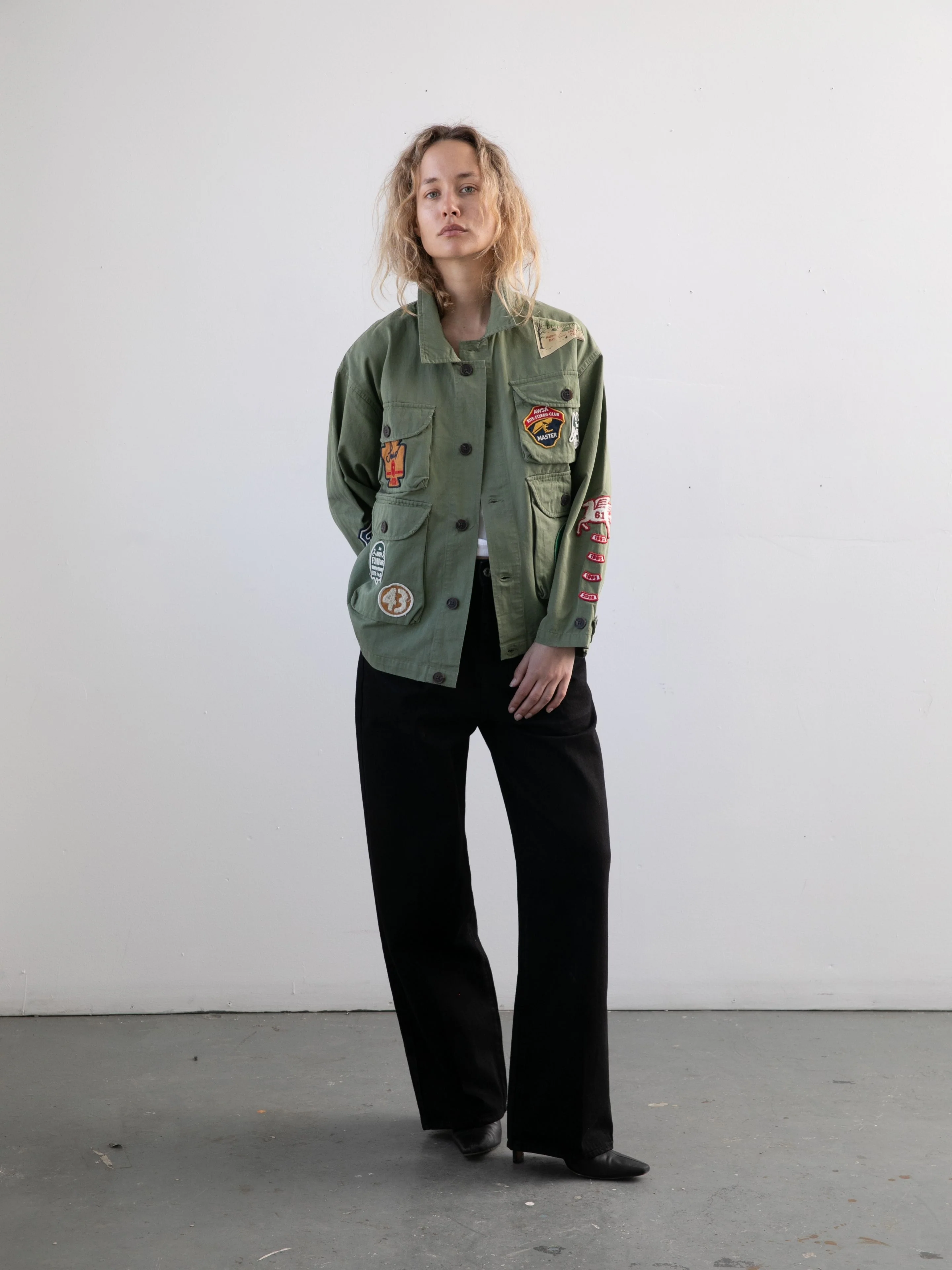 Herringbone Utility Patchwork Jacket - Image 10