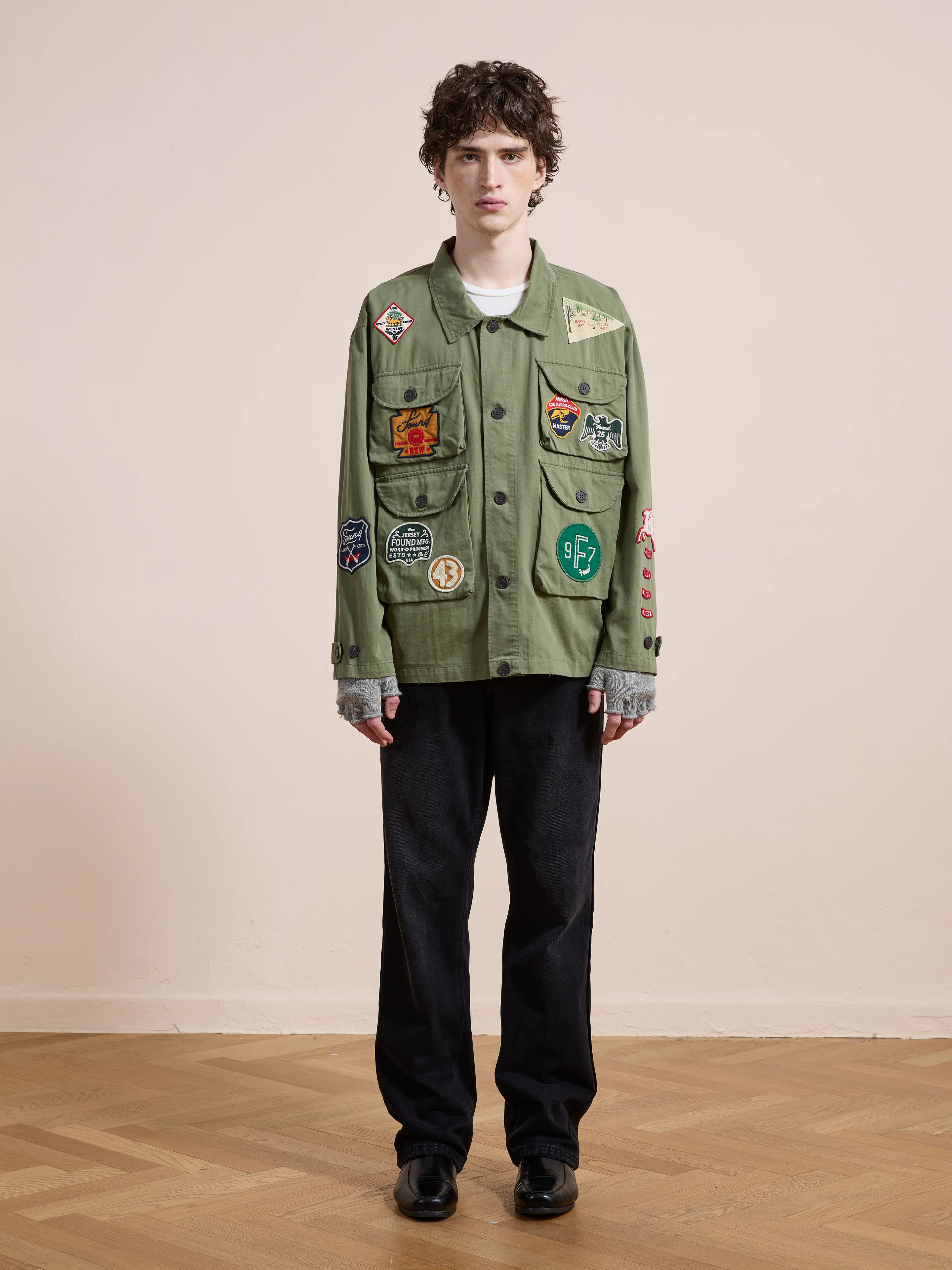 Herringbone Utility Patchwork Jacket - Image 14