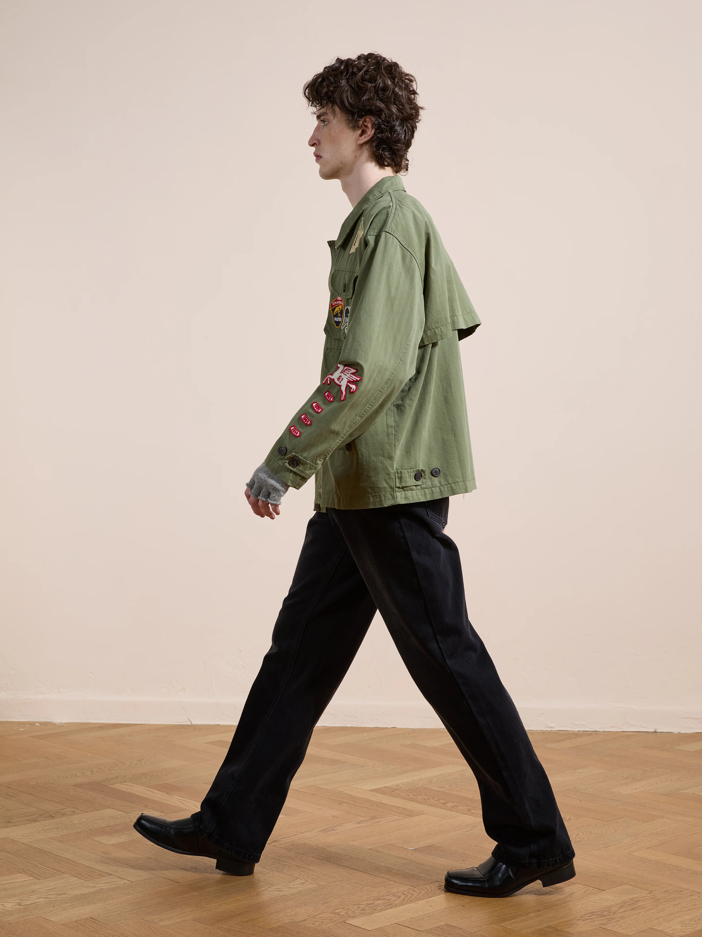 Herringbone Utility Patchwork Jacket - Image 15