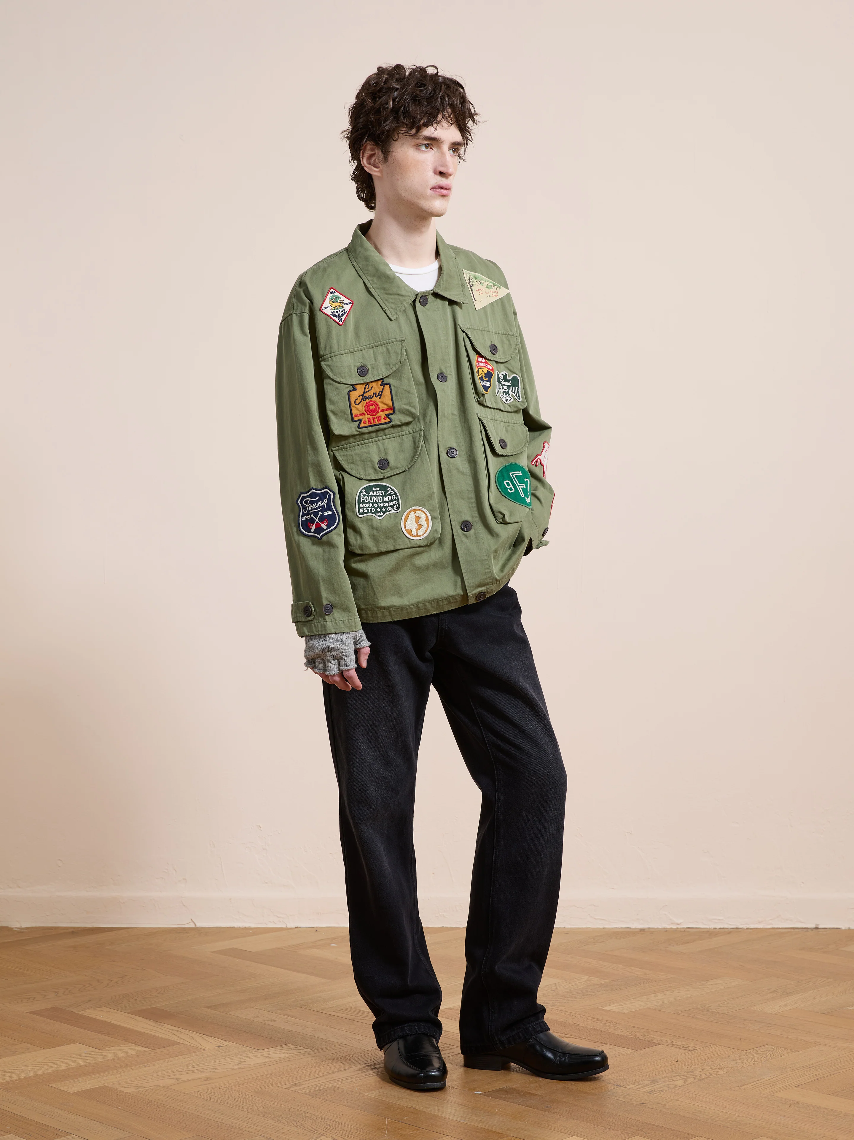 Herringbone Utility Patchwork Jacket - Image 16