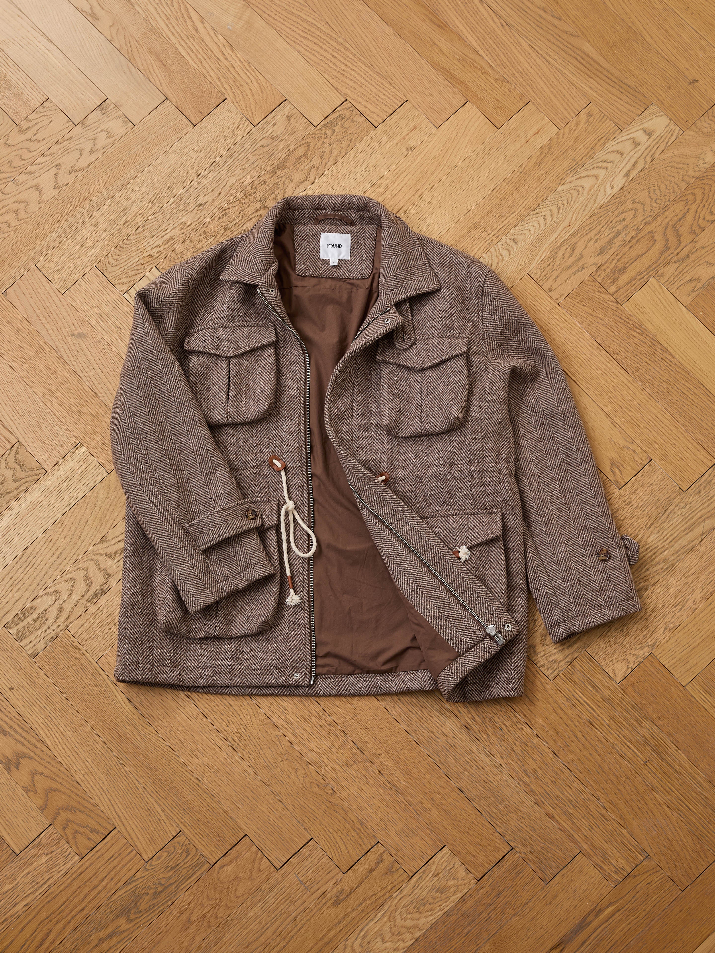 Herringbone Wool Barn Jacket - Image 12