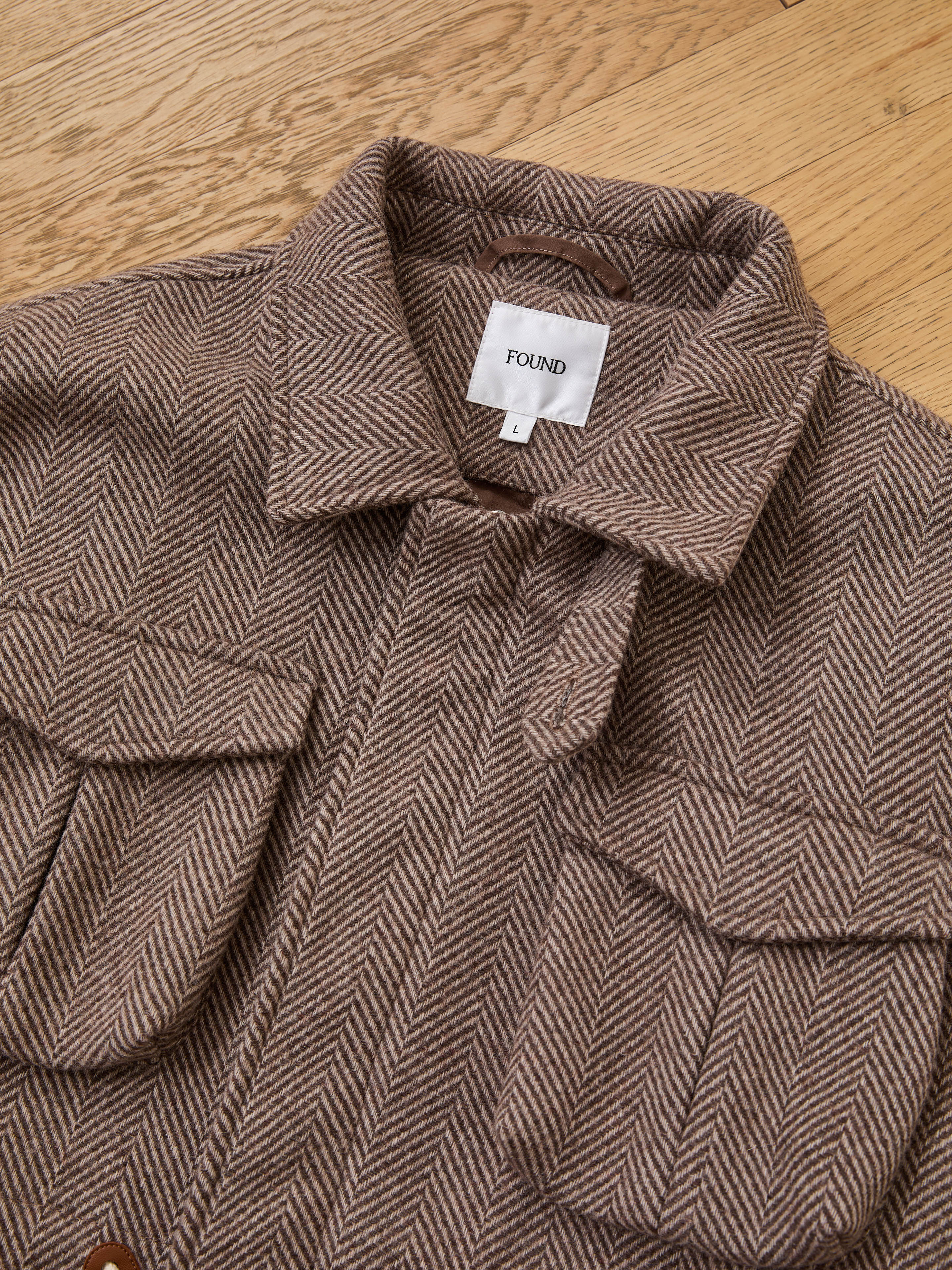 Herringbone Wool Barn Jacket - Image 13