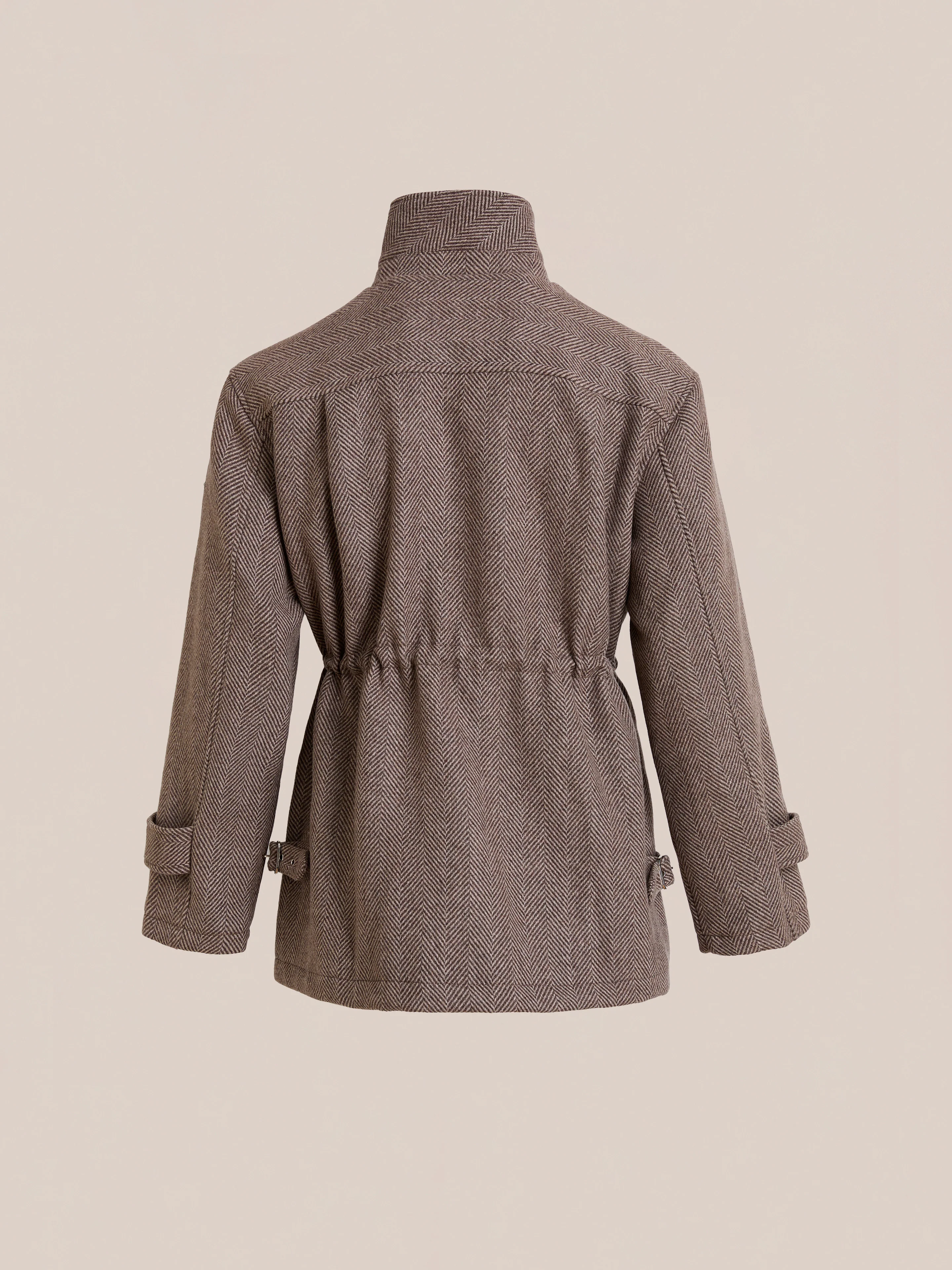 Herringbone Wool Barn Jacket - Image 4