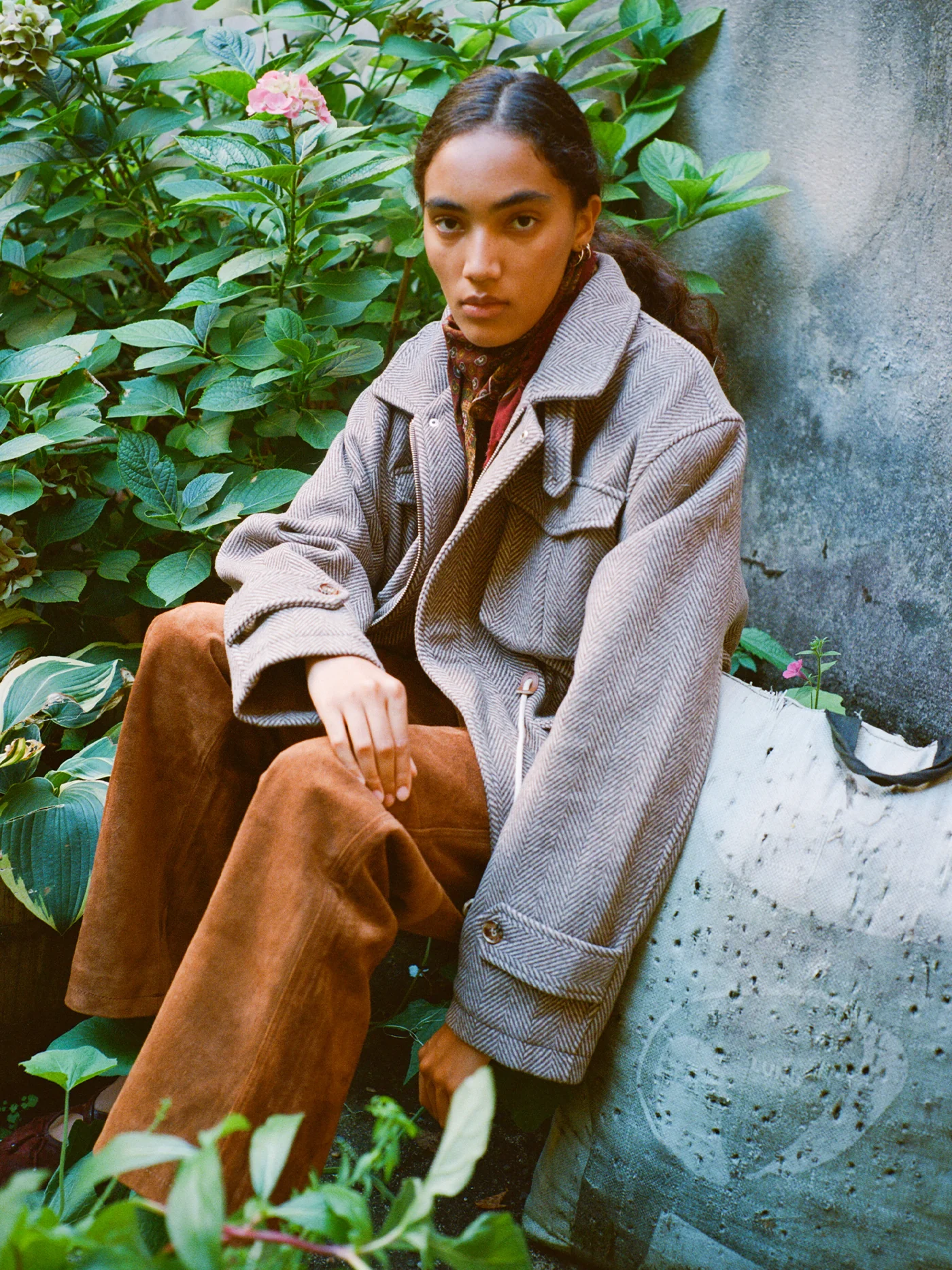 Herringbone Wool Barn Jacket - Image 5