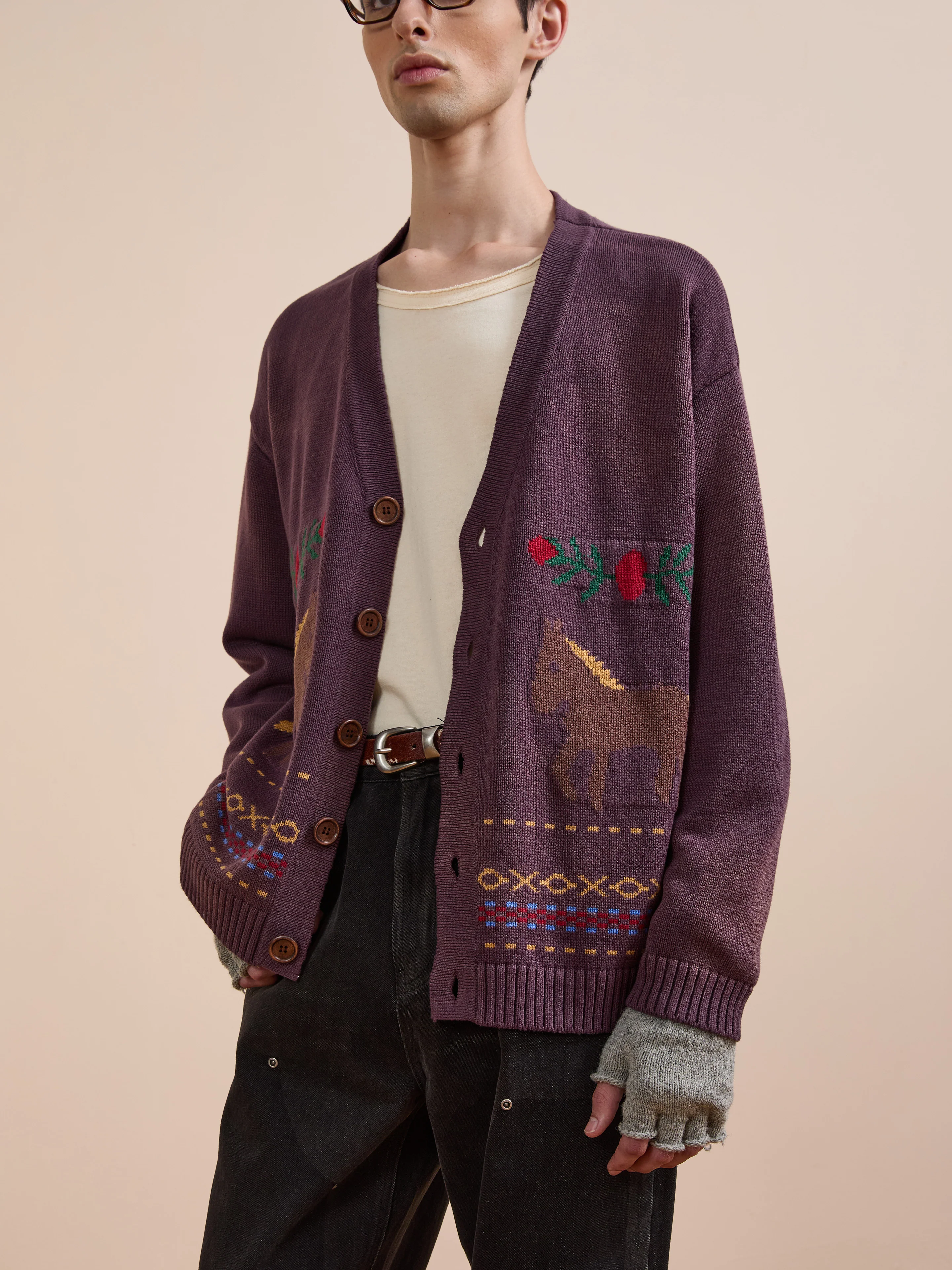 Horse Jacquard Cardigan - Image 2