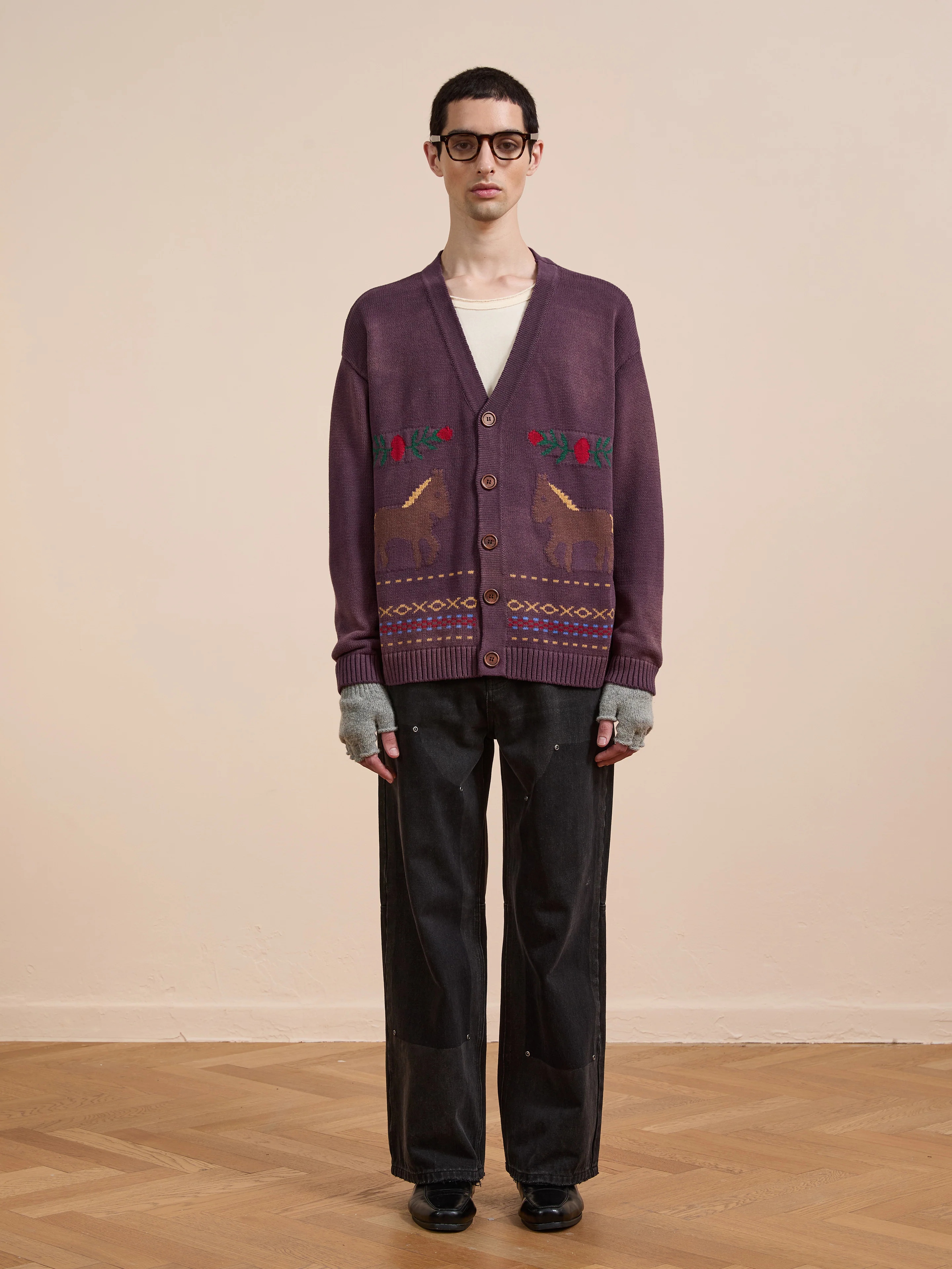 Horse Jacquard Cardigan - Image 3