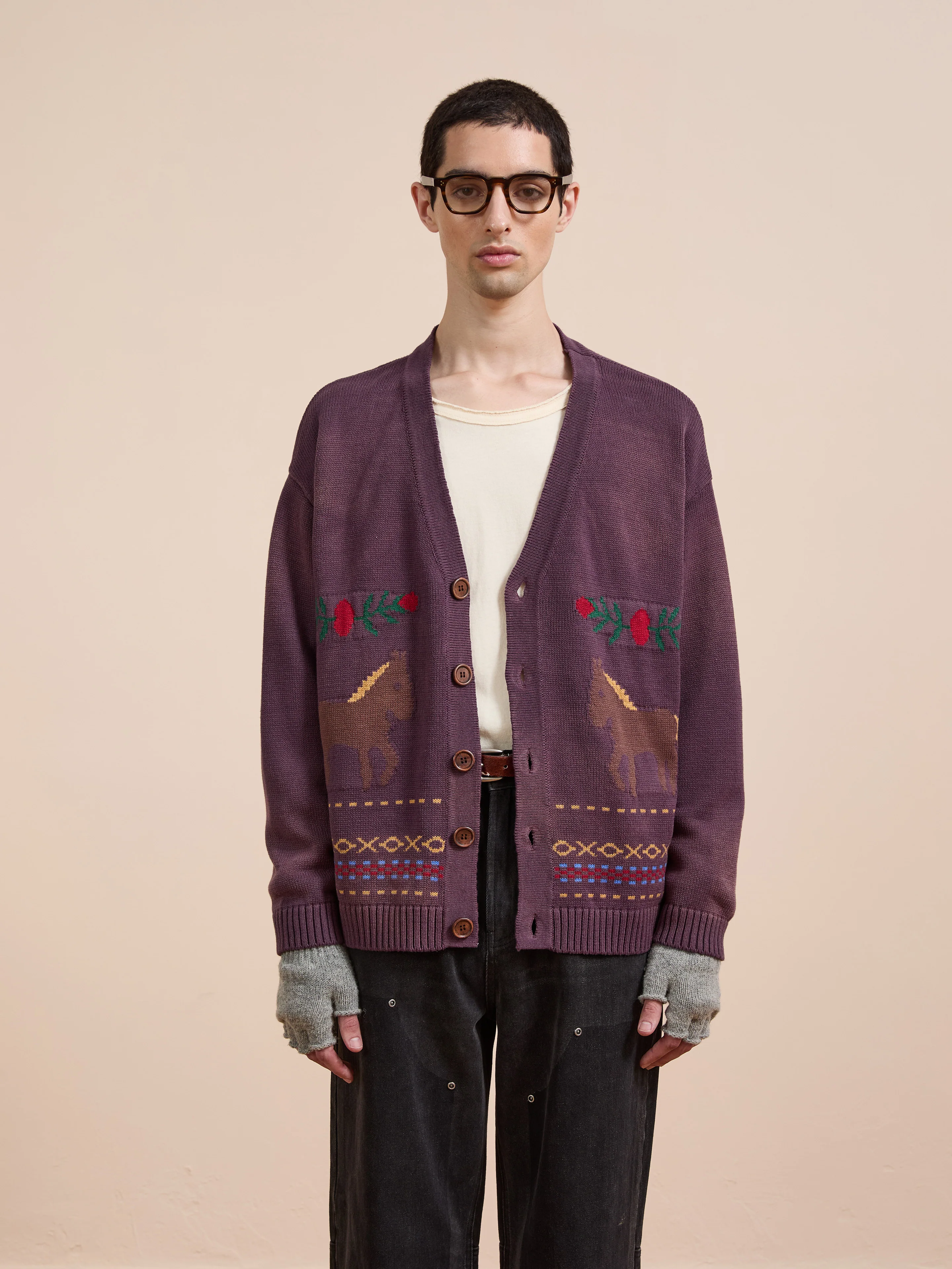 Horse Jacquard Cardigan - Image 4