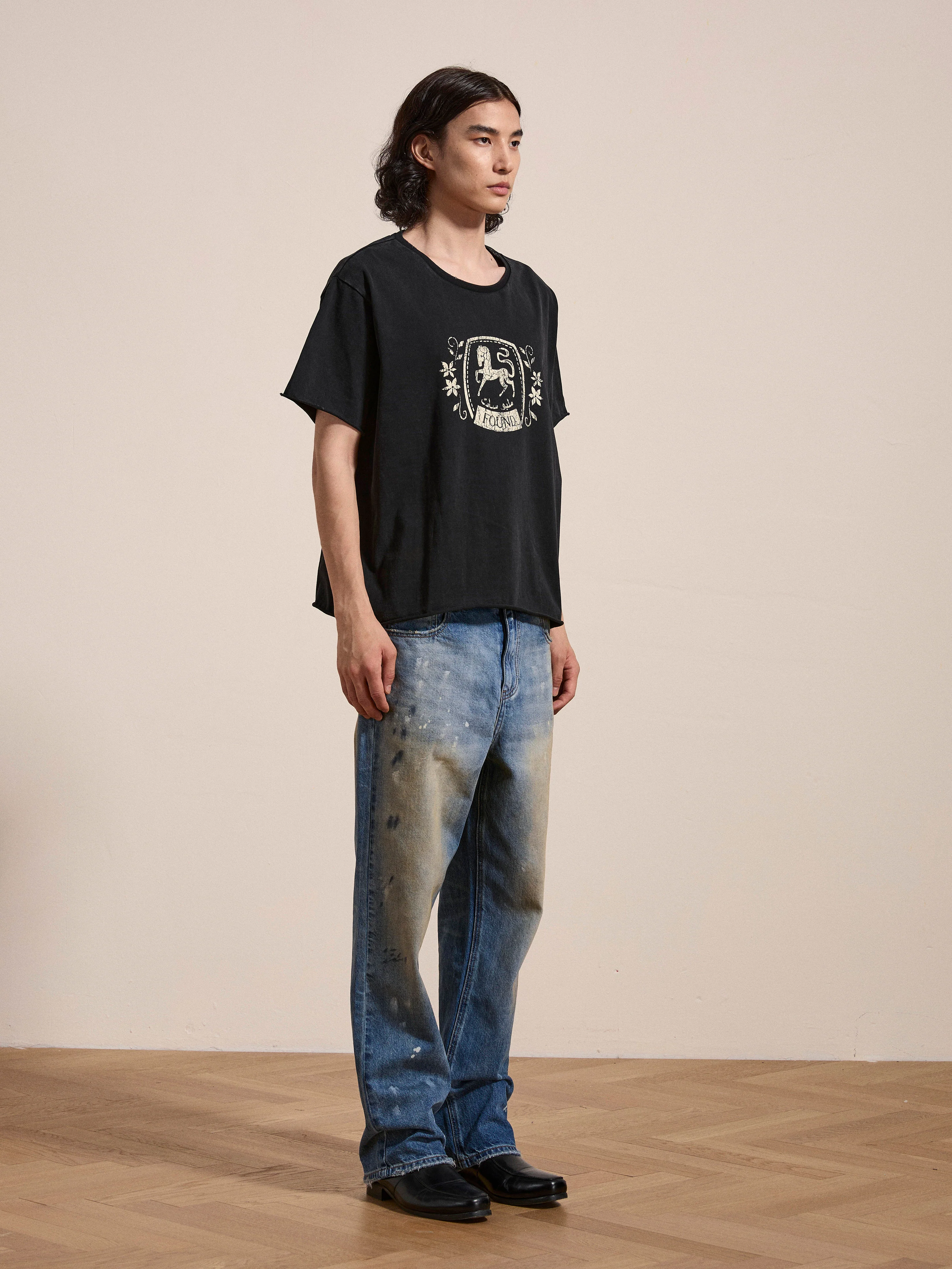 Horse Logo Print Tee - Image 3