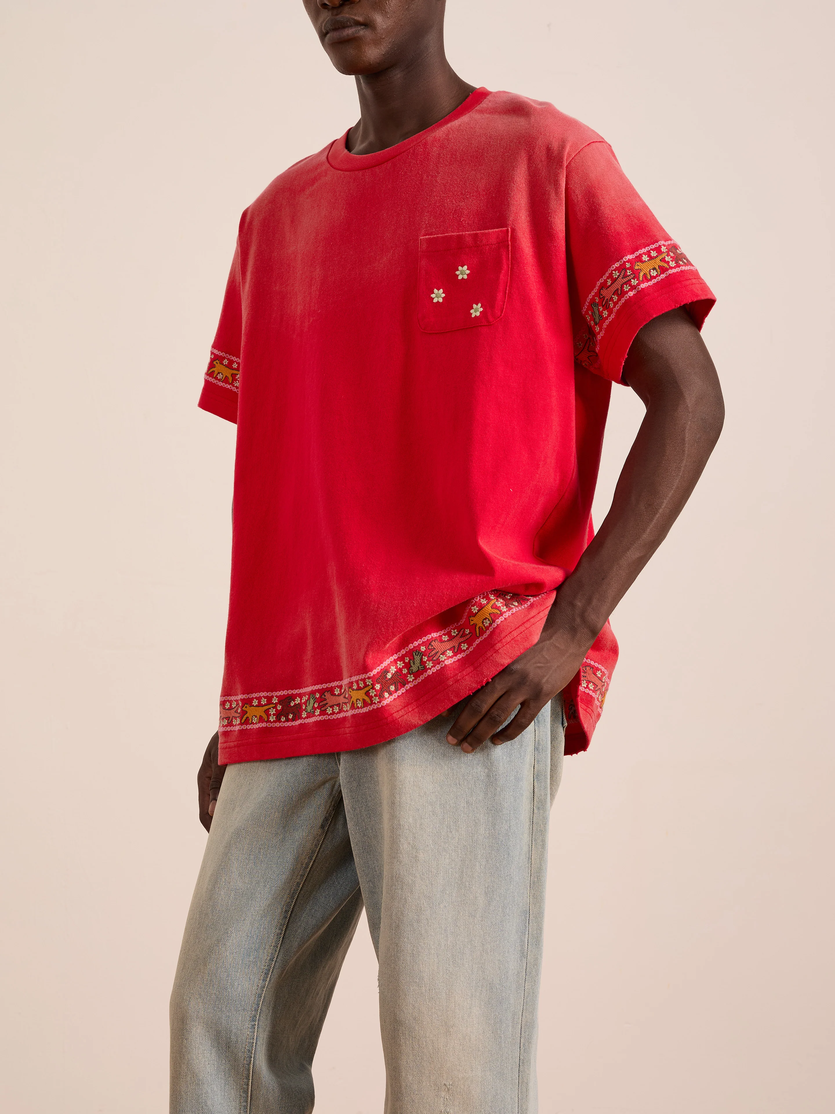 Horse Motif Embroidered Tee - Image 2