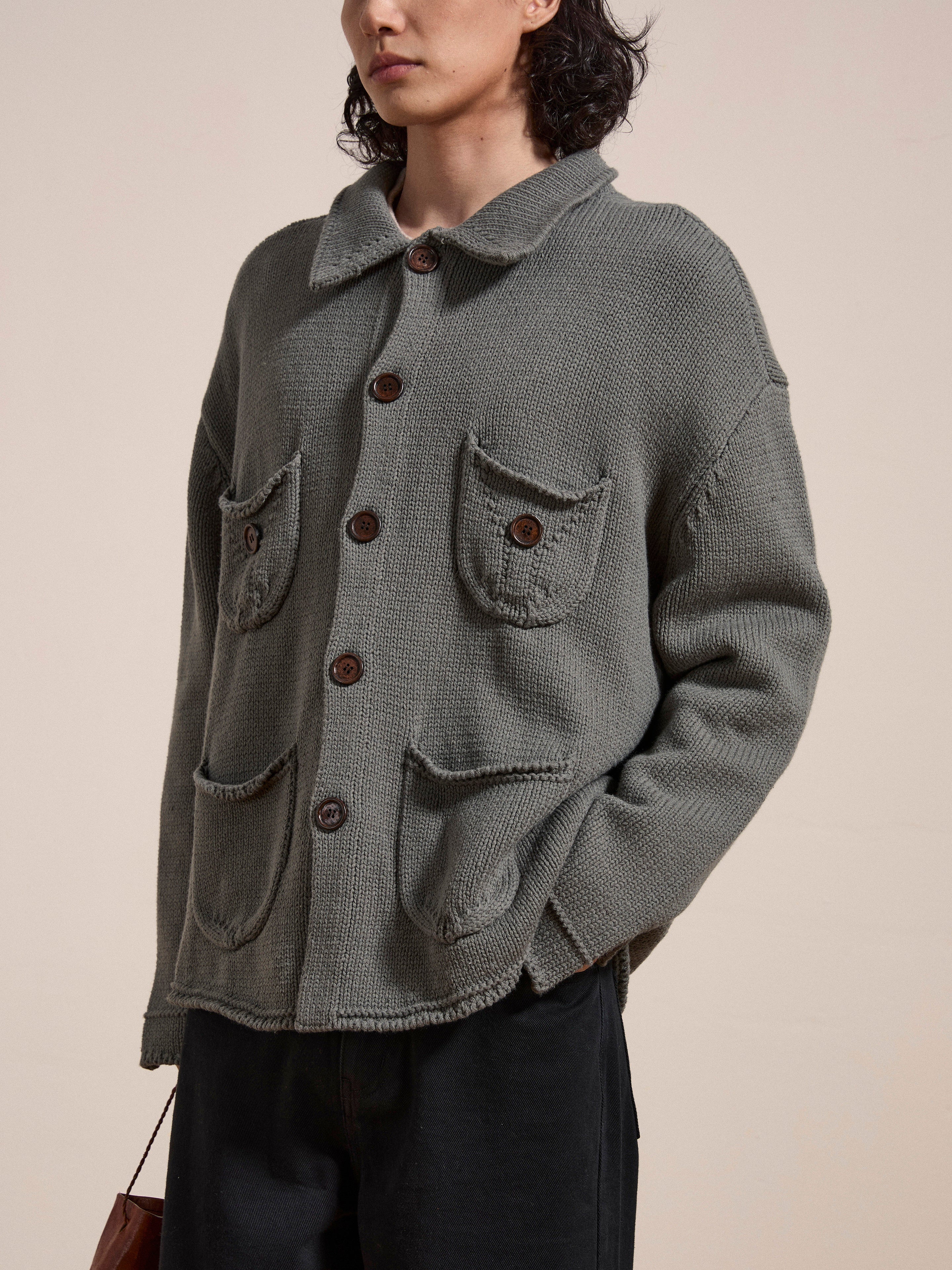 Hunter Knit Collared Cardigan - Image 4
