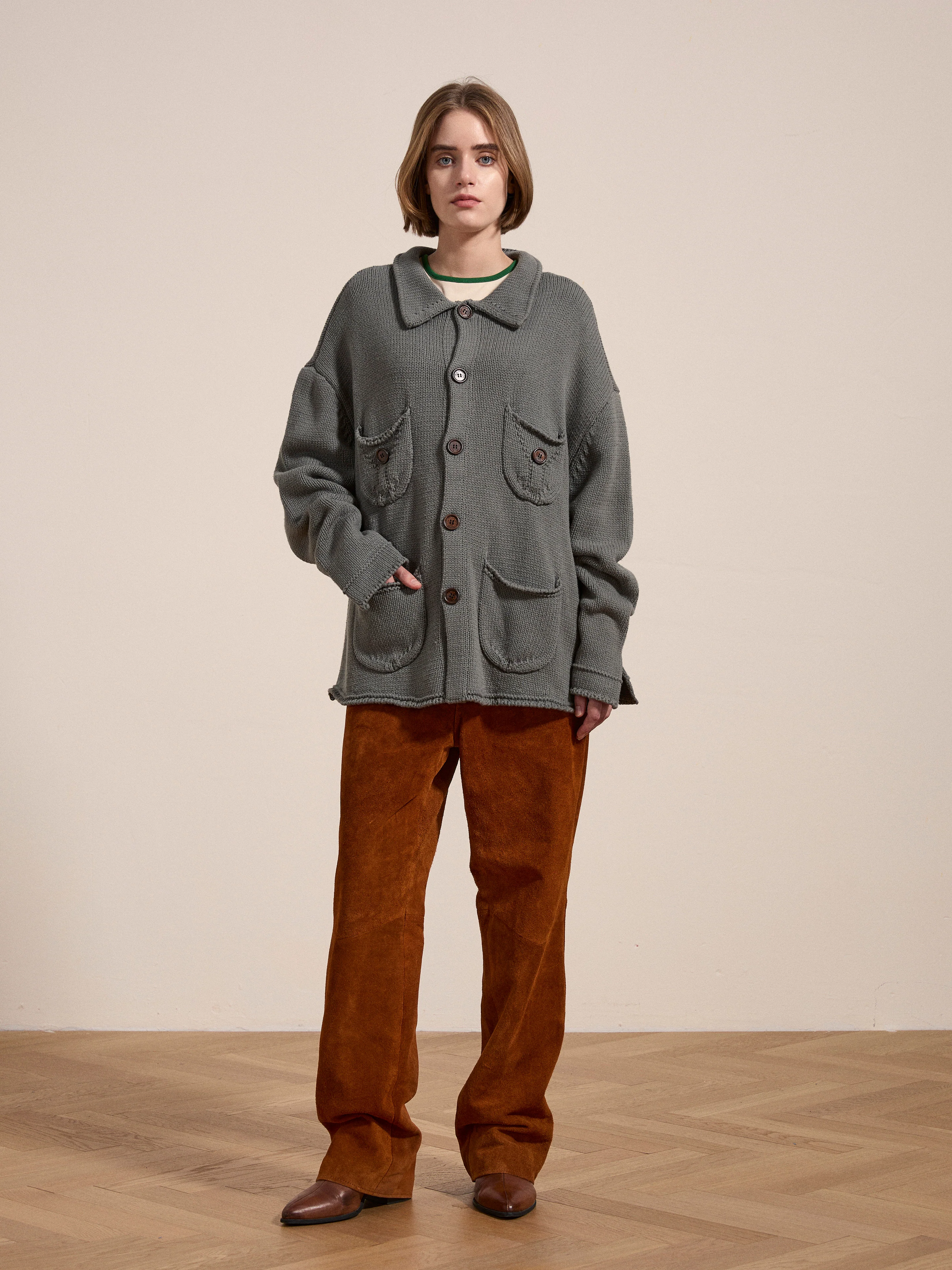 Hunter Knit Collared Cardigan - Image 8