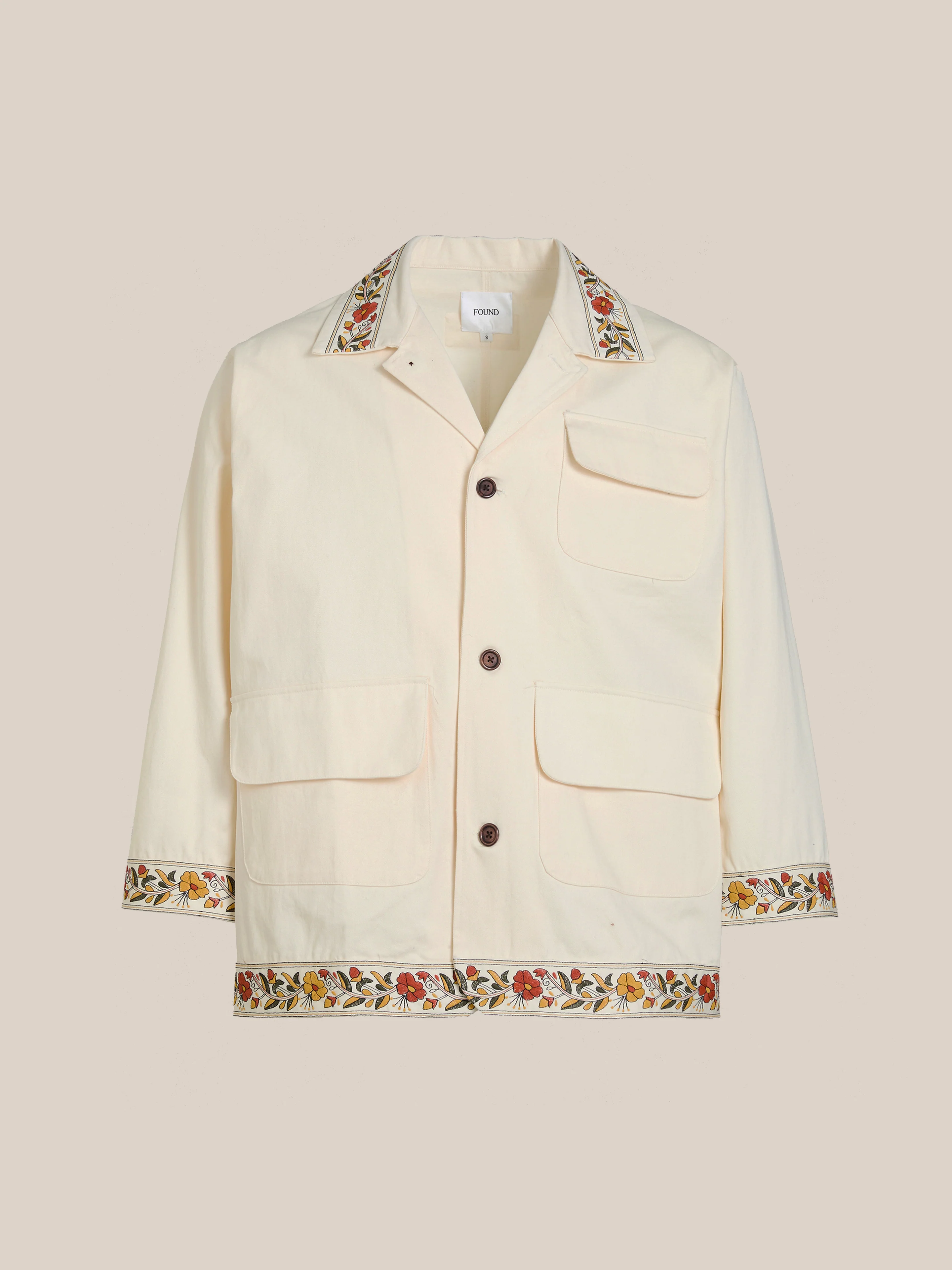 Kantha Floral Work Jacket - Image 5