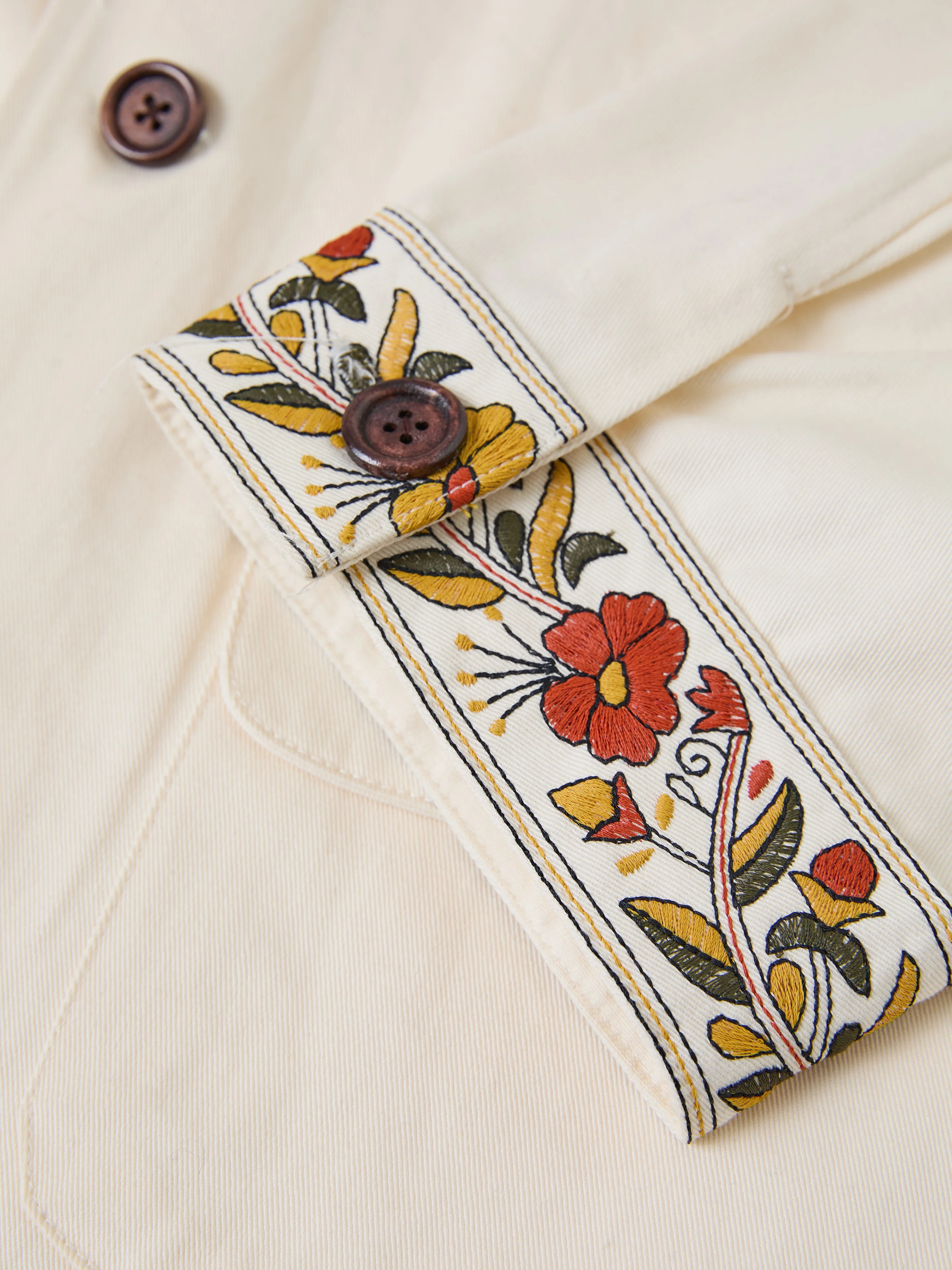 Kantha Floral Work Jacket - Image 7