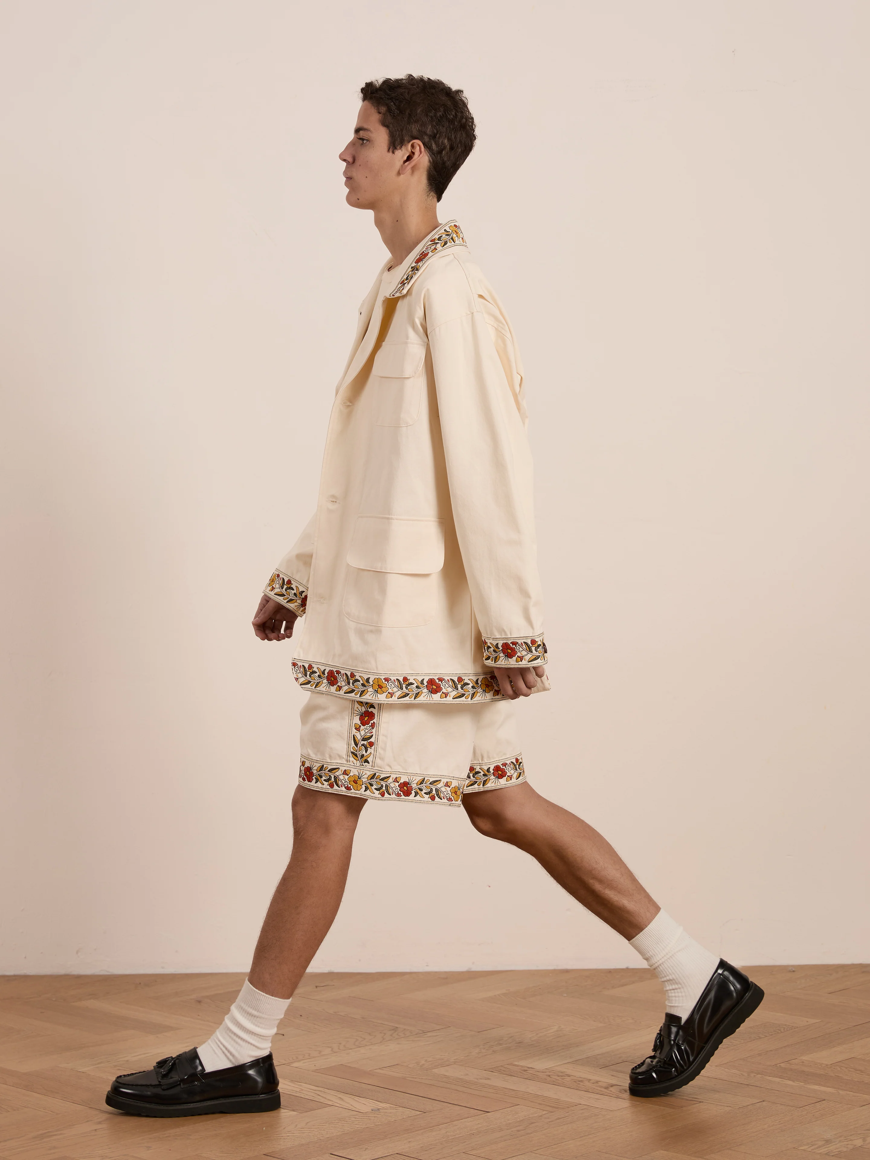 Kantha Floral Work Jacket - Image 9