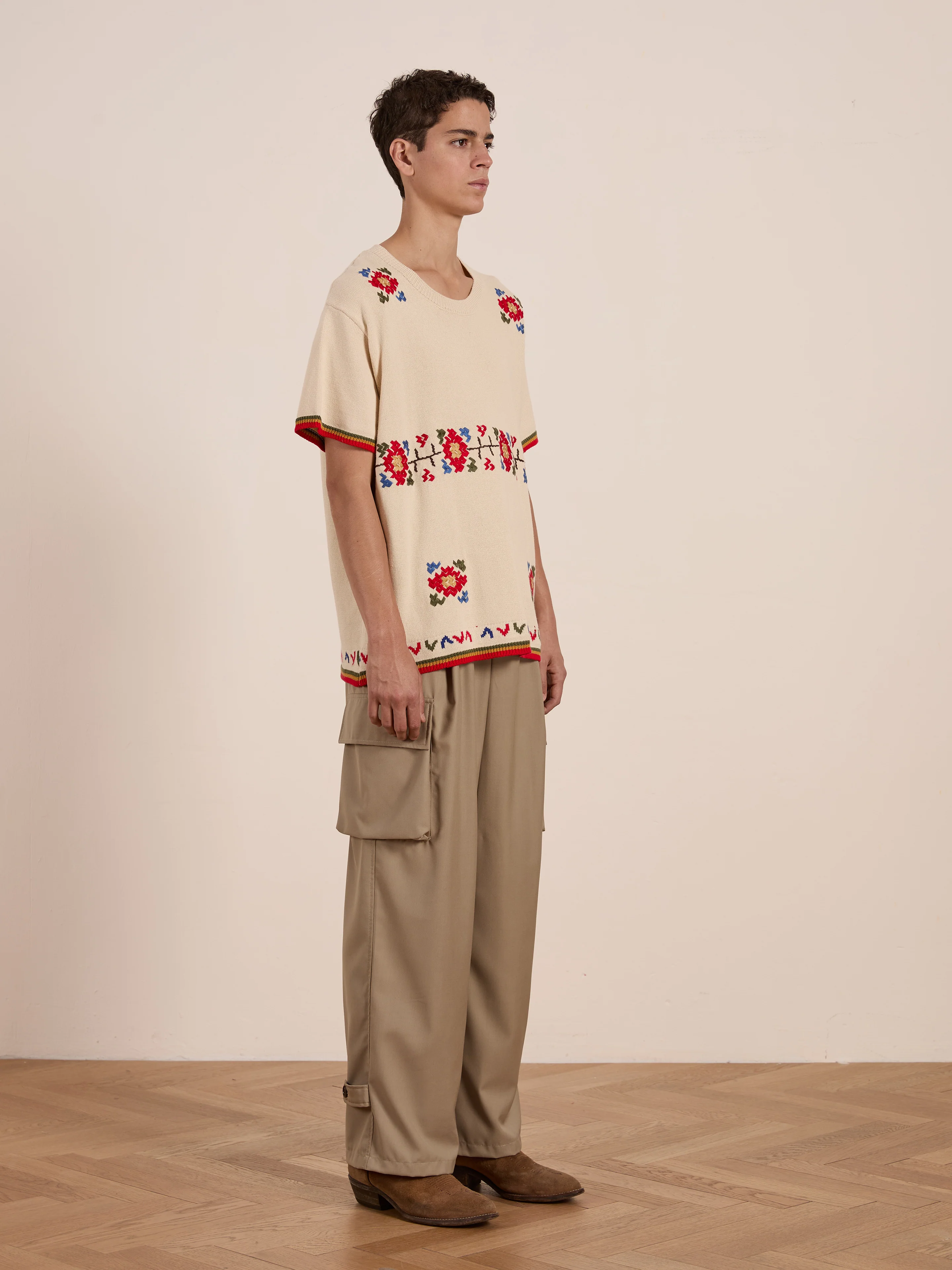 Knit Flower Petal Tee - Image 10