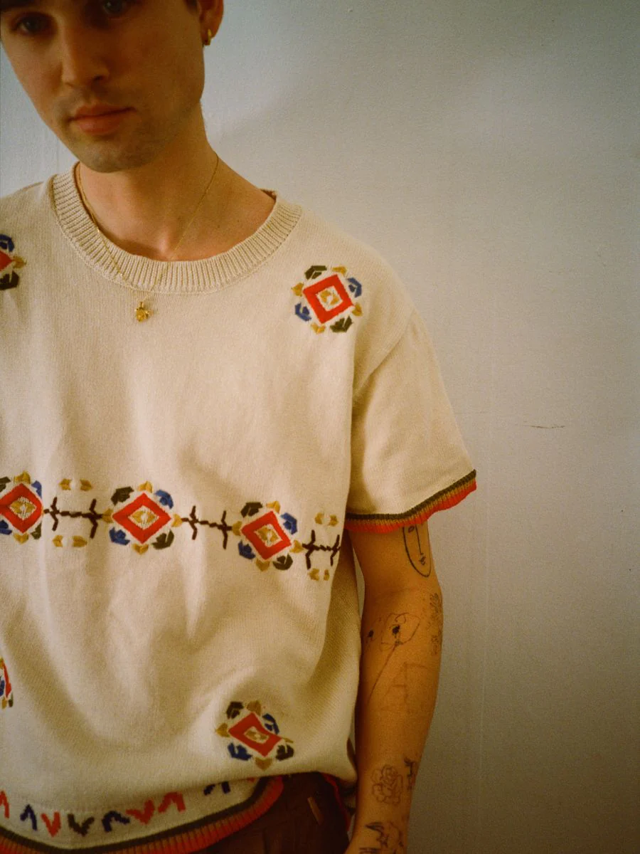 Knit Flower Petal Tee - Image 15