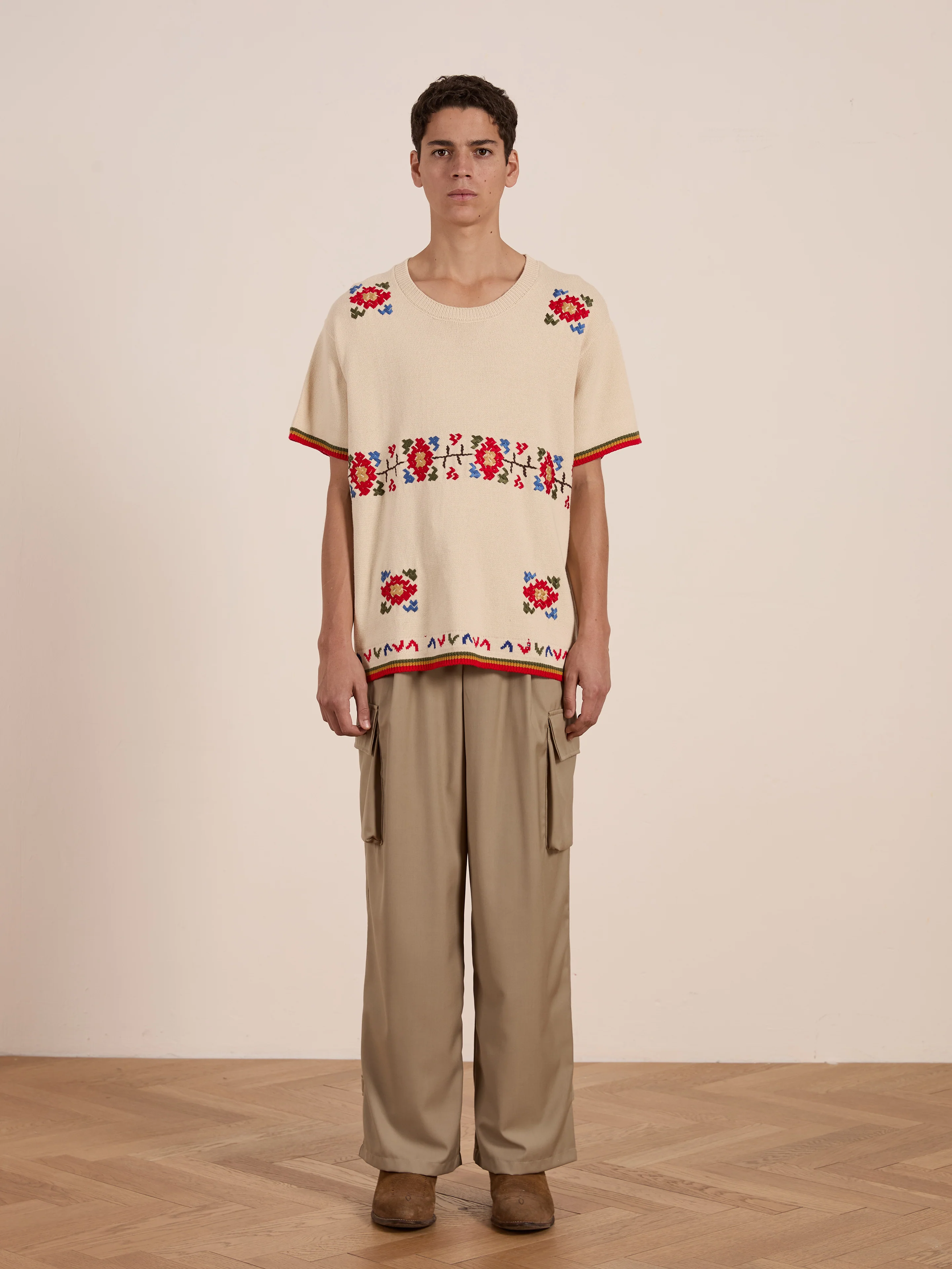 Knit Flower Petal Tee - Image 3