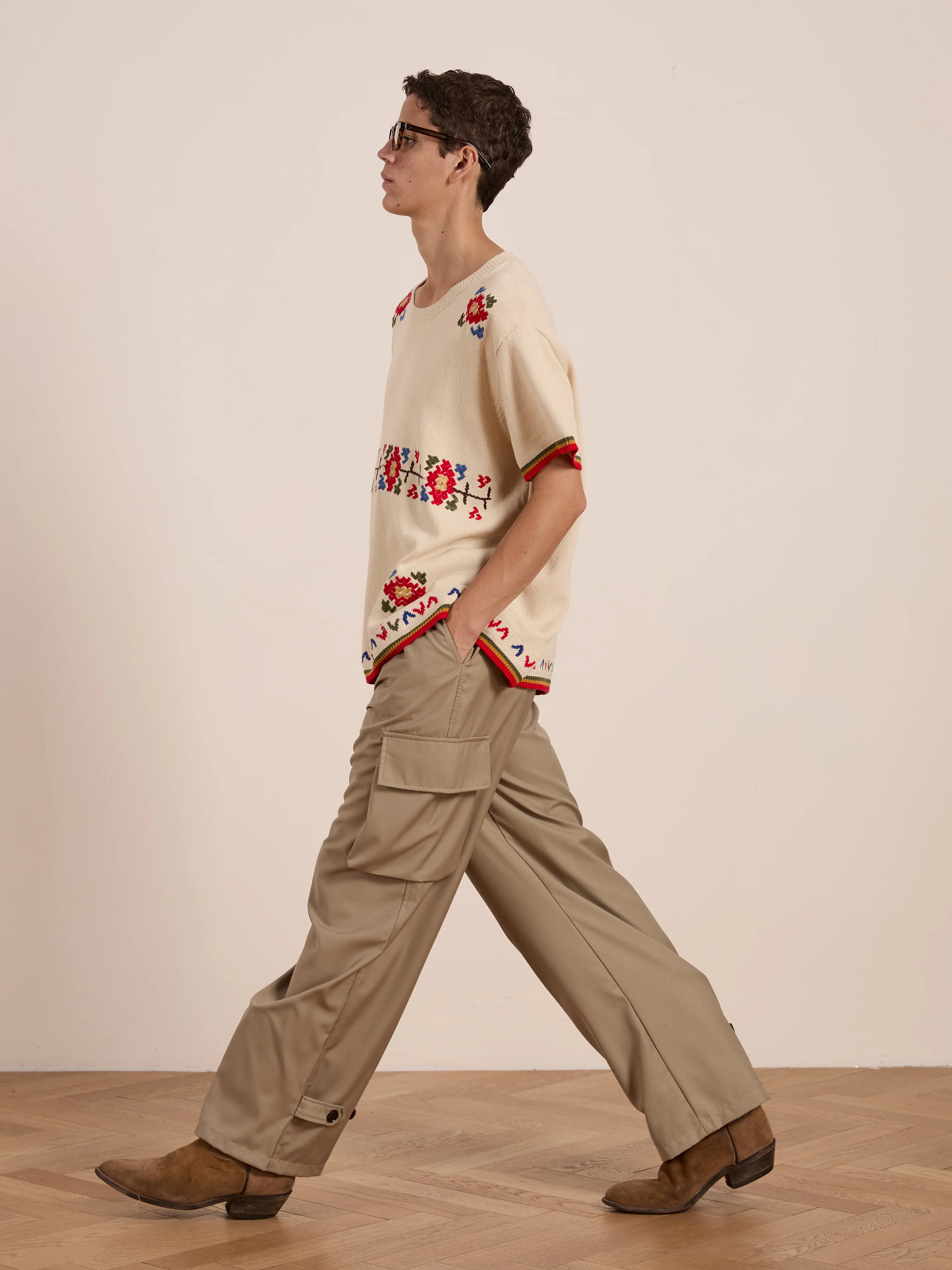 Knit Flower Petal Tee - Image 8