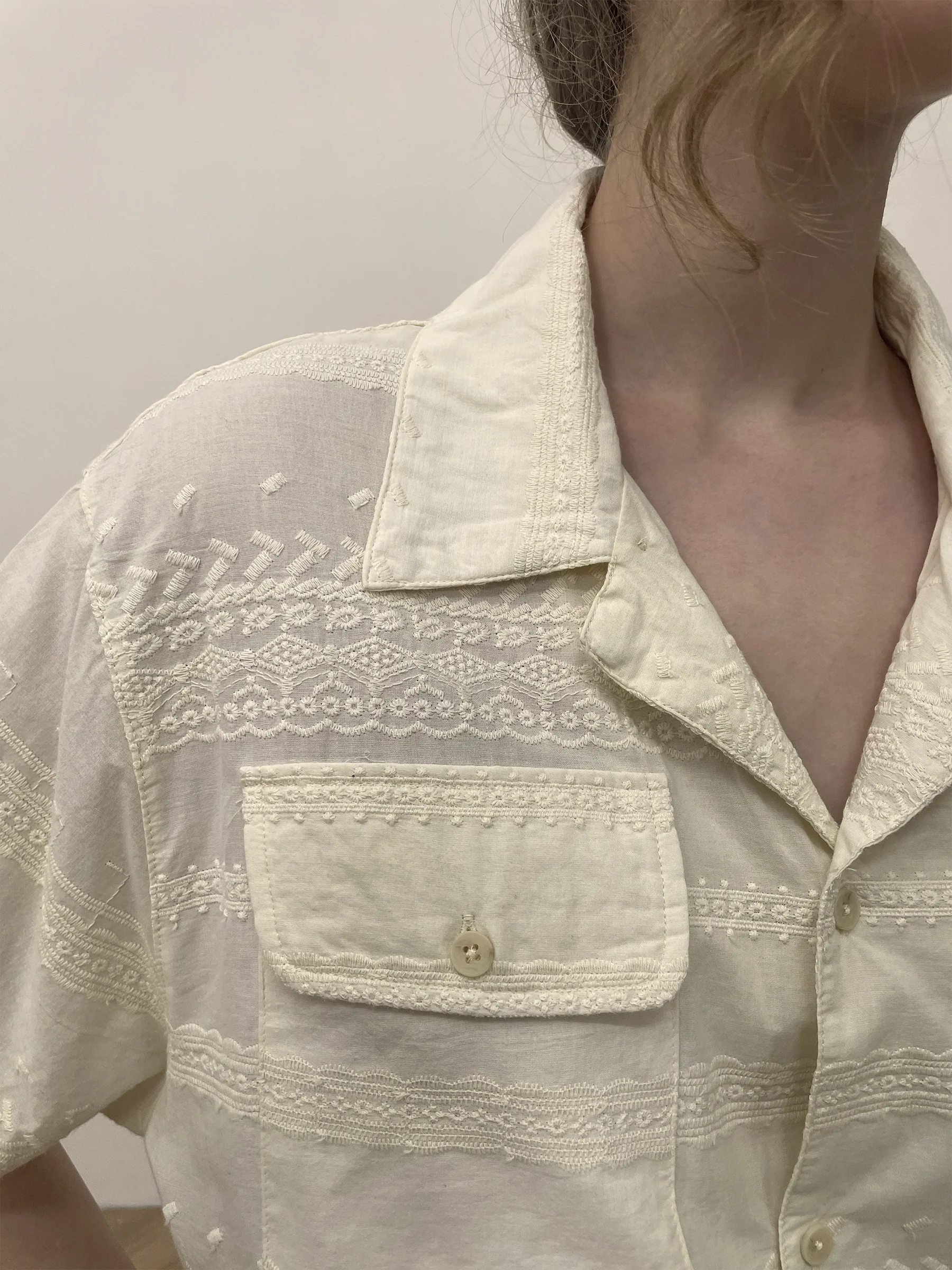 Lace SS Camp Shirt - Image 3