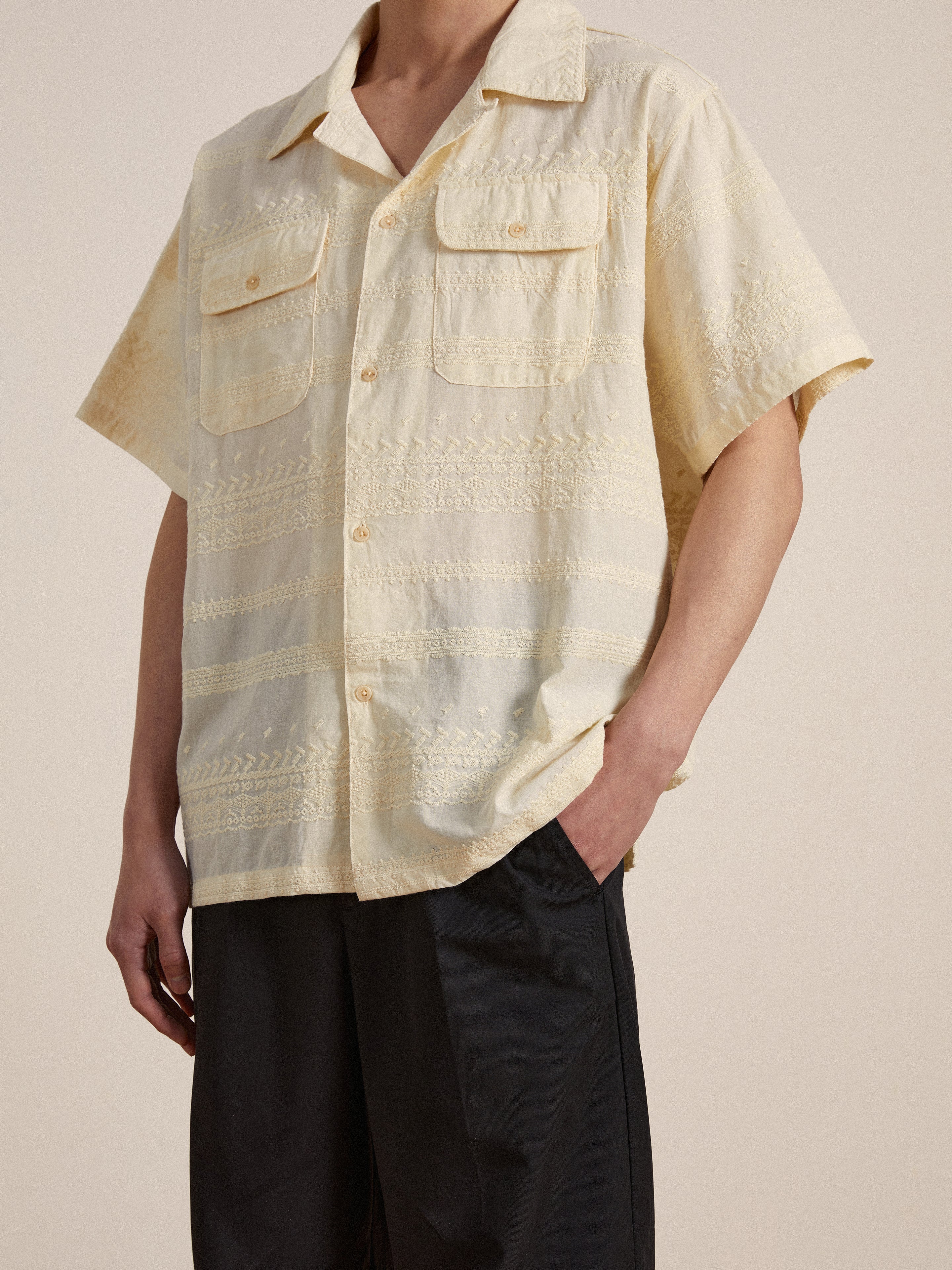 Lace SS Camp Shirt - Image 4